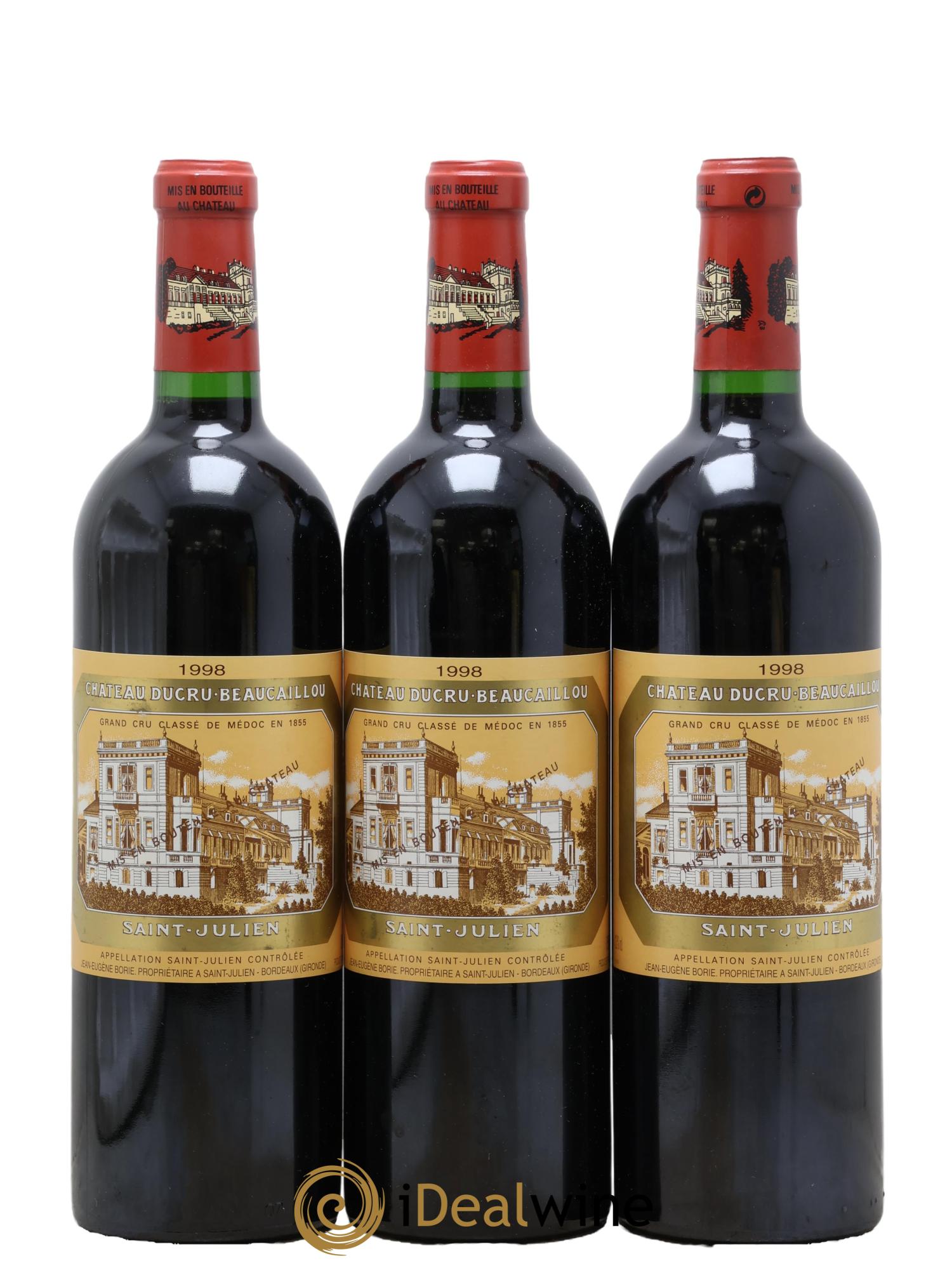 Château Ducru Beaucaillou 2ème Grand Cru Classé 1998 - Lot de 3 bouteilles - 0