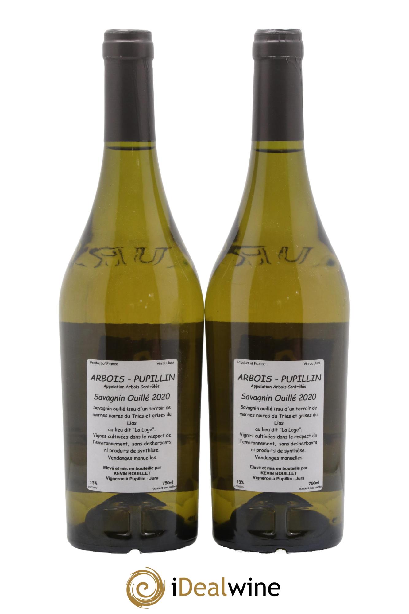 Arbois Pupillin Savagnin Ouillé Kévin Bouillet 2020 - Lot of 2 bottles - 1