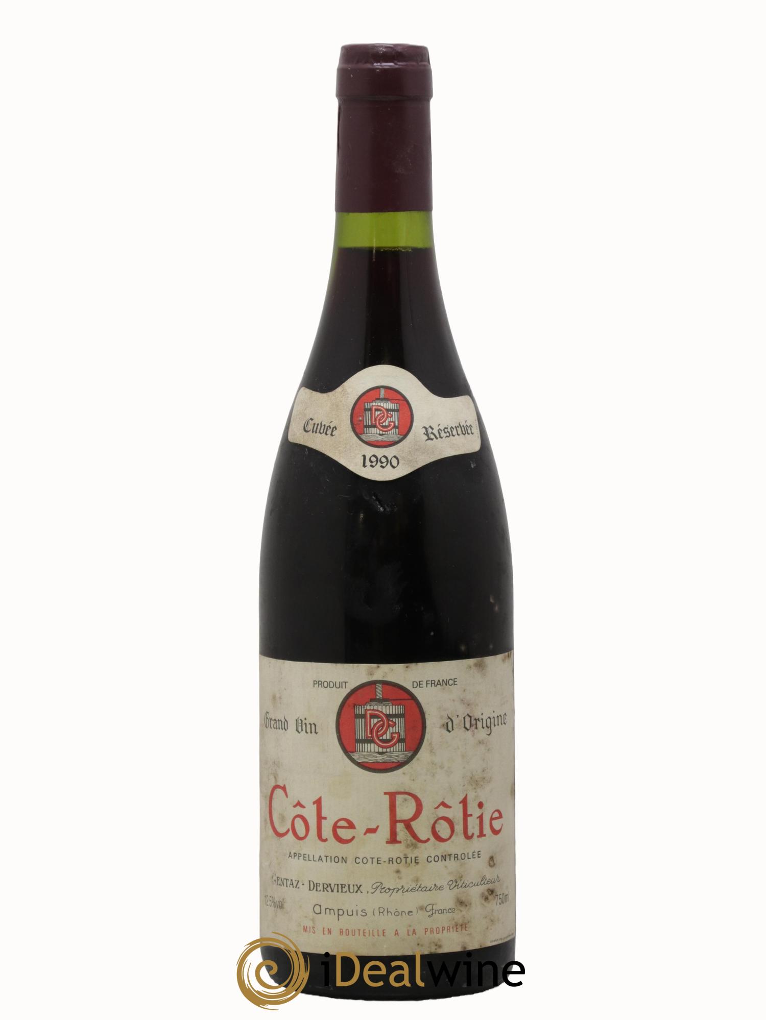 Côte-Rôtie Cuvée Reservée Gentaz Dervieux 1990 - Lot de 1 bouteille - 0