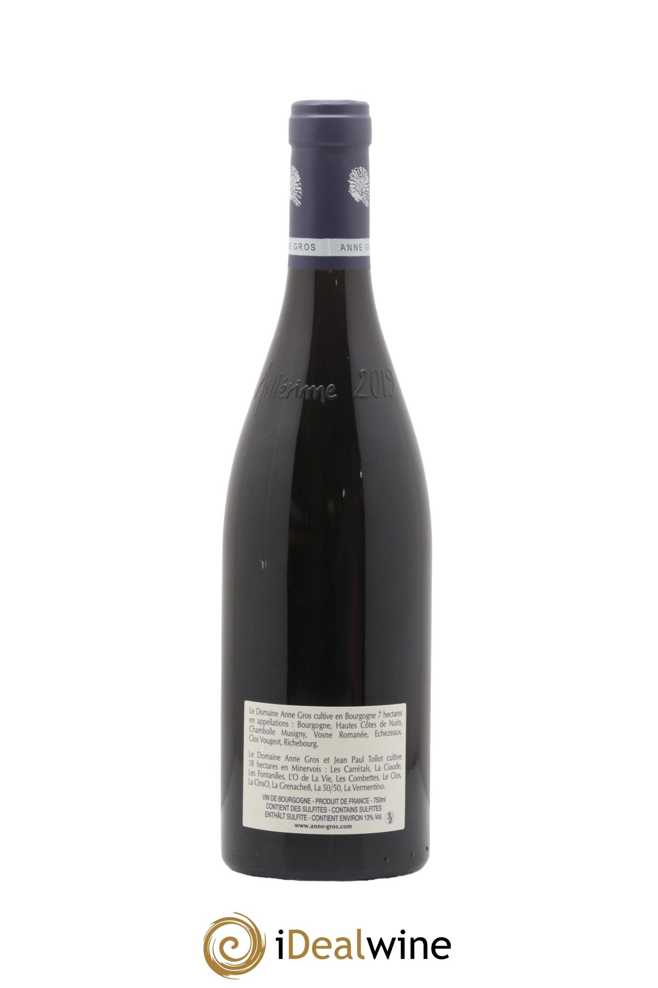Clos de Vougeot Grand Cru Le Grand Maupertui Anne Gros 2019 - Lot de 1 bouteille - 1