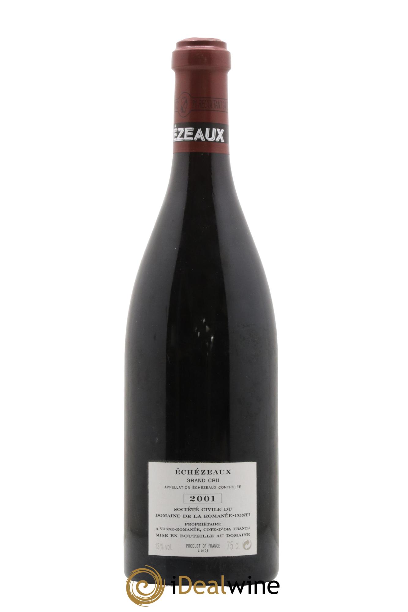 Echezeaux Grand Cru Domaine de la Romanée-Conti 2001 - Lot de 1 bouteille - 1
