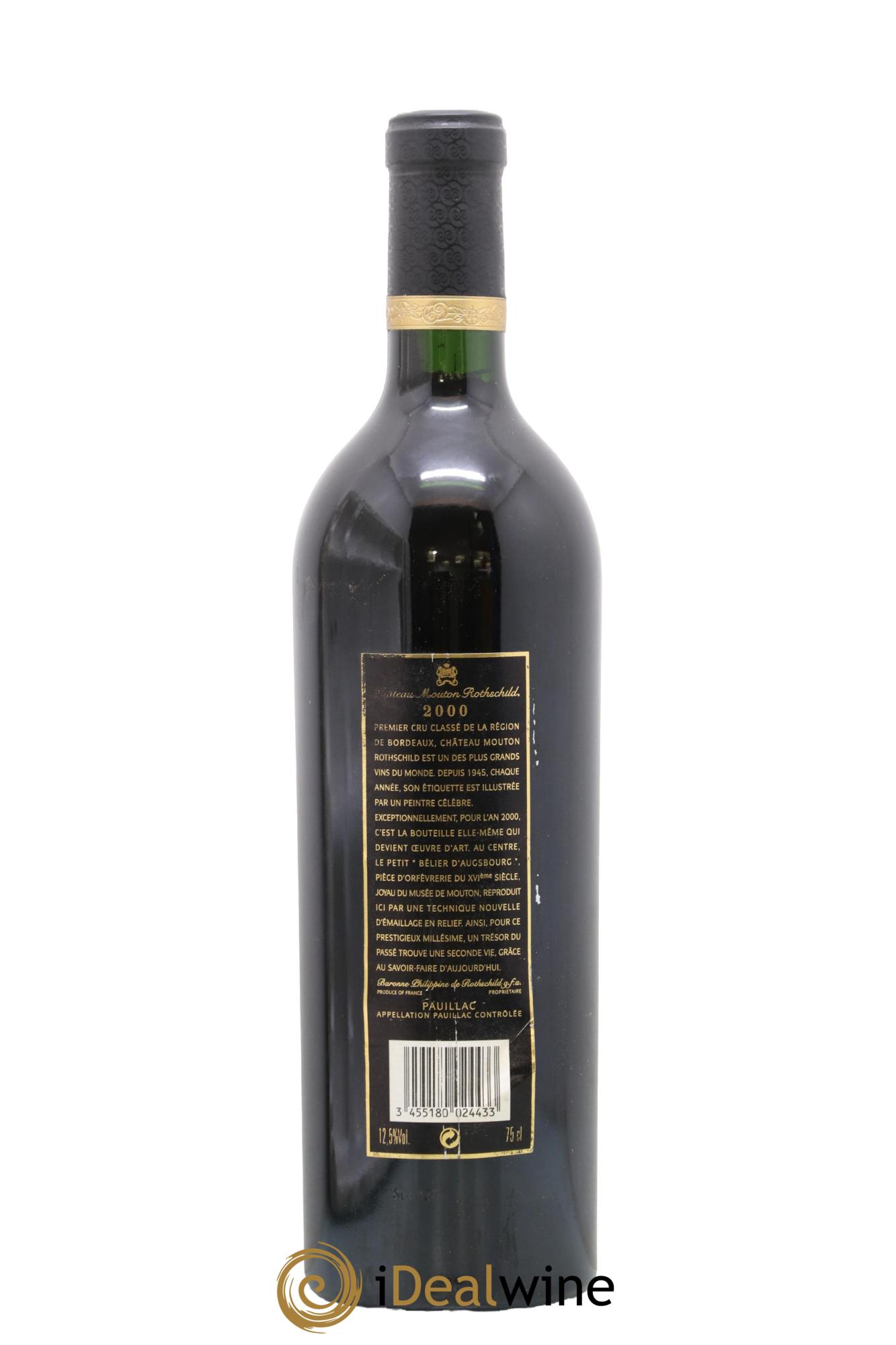 Château Mouton Rothschild 1er Grand Cru Classé 2000 - Lot de 1 bouteille - 1