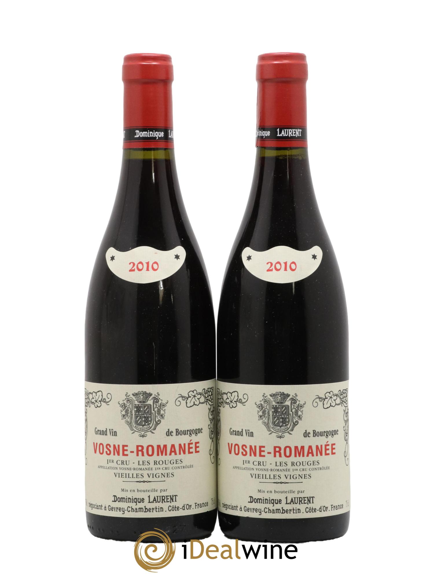Vosne-Romanée 1er Cru Les Rouges Vieilles Vignes Dominique Laurent 2010 - Lot of 2 bottles - 0