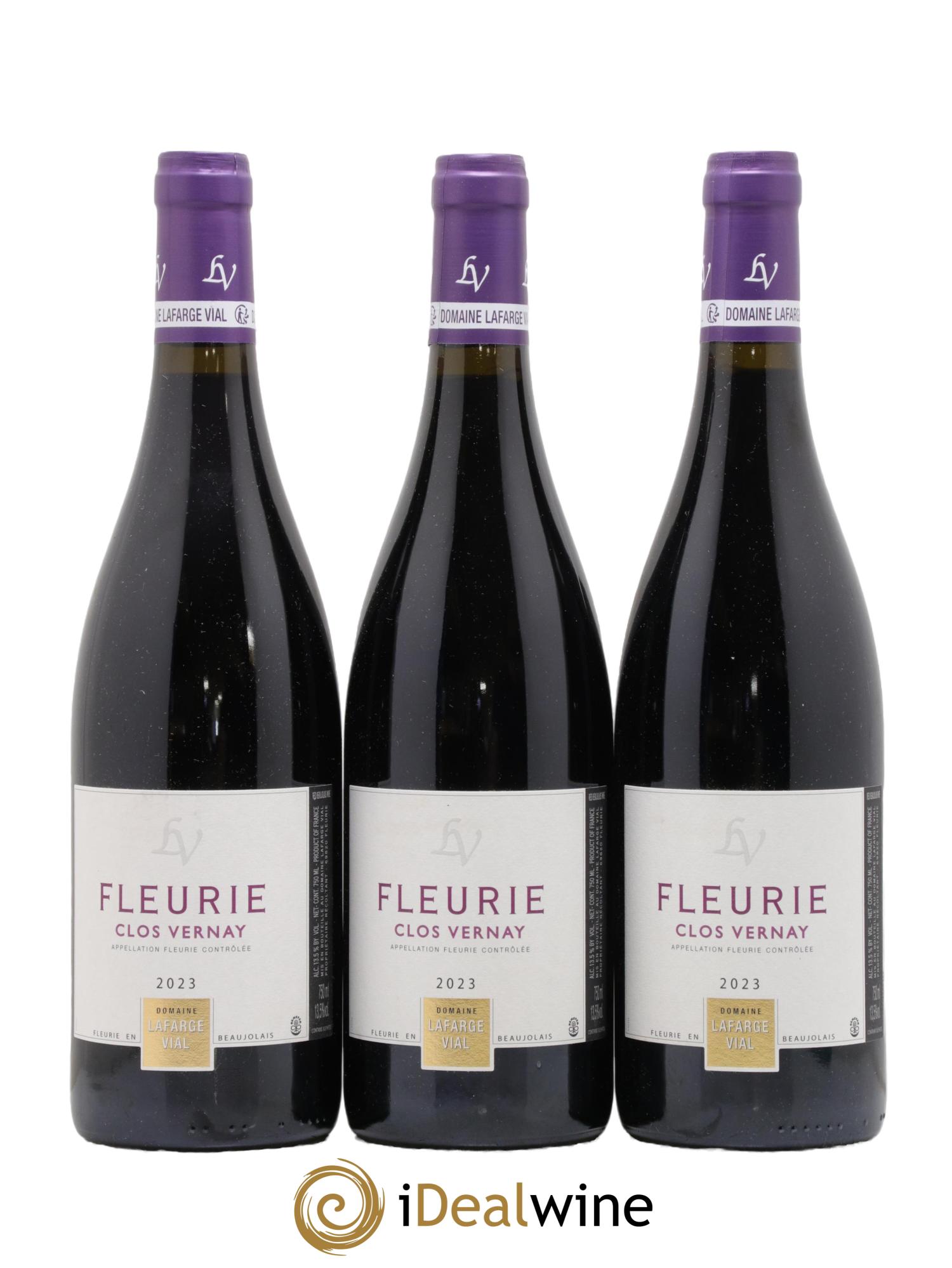 Fleurie Clos Vernay Lafarge Vial 2023 - Lot de 3 bouteilles - 0