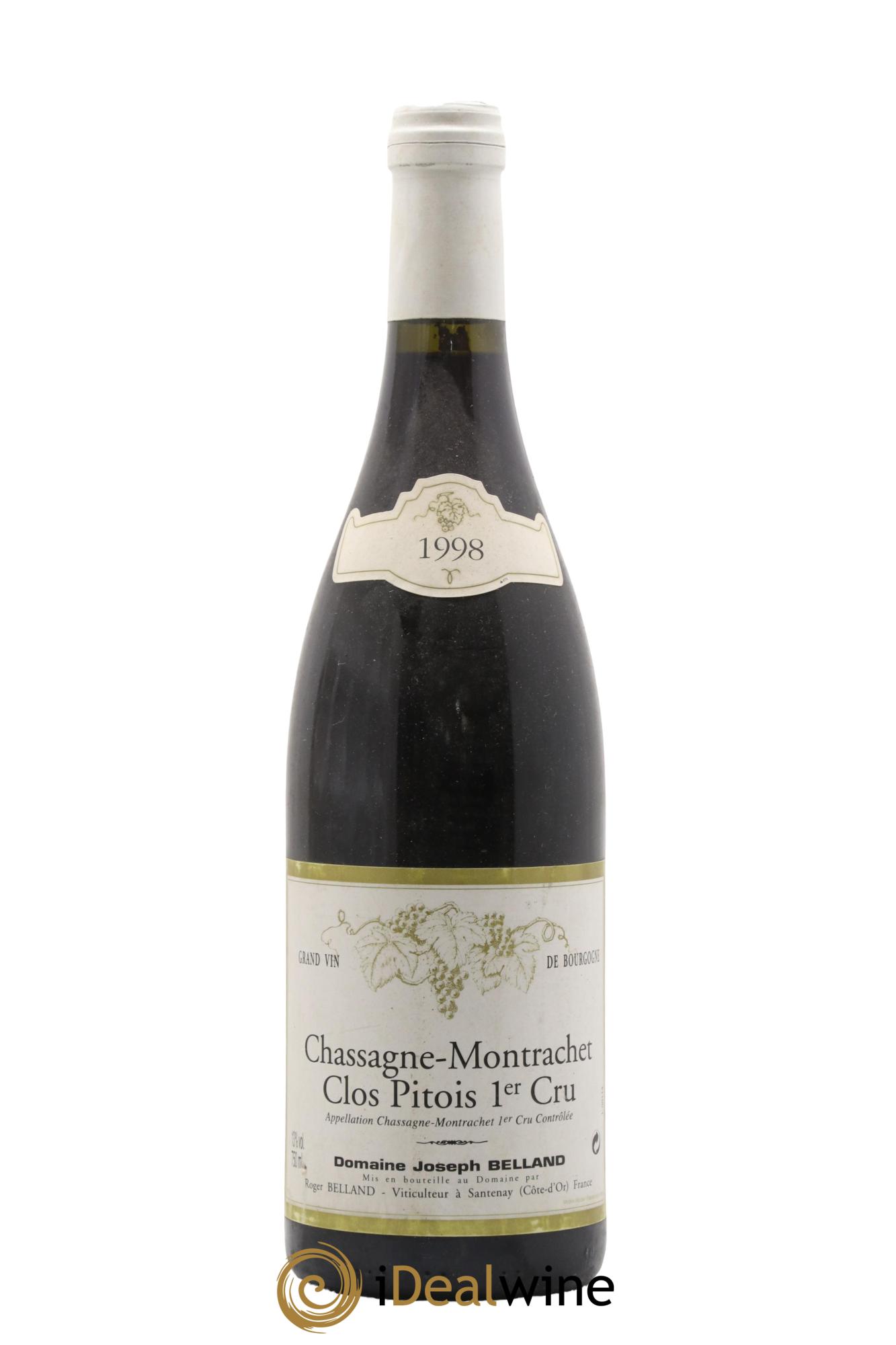 Chassagne-Montrachet 1er Cru Clos Pitois Joseph Belland 1998 - Lot de 1 bouteille - 0