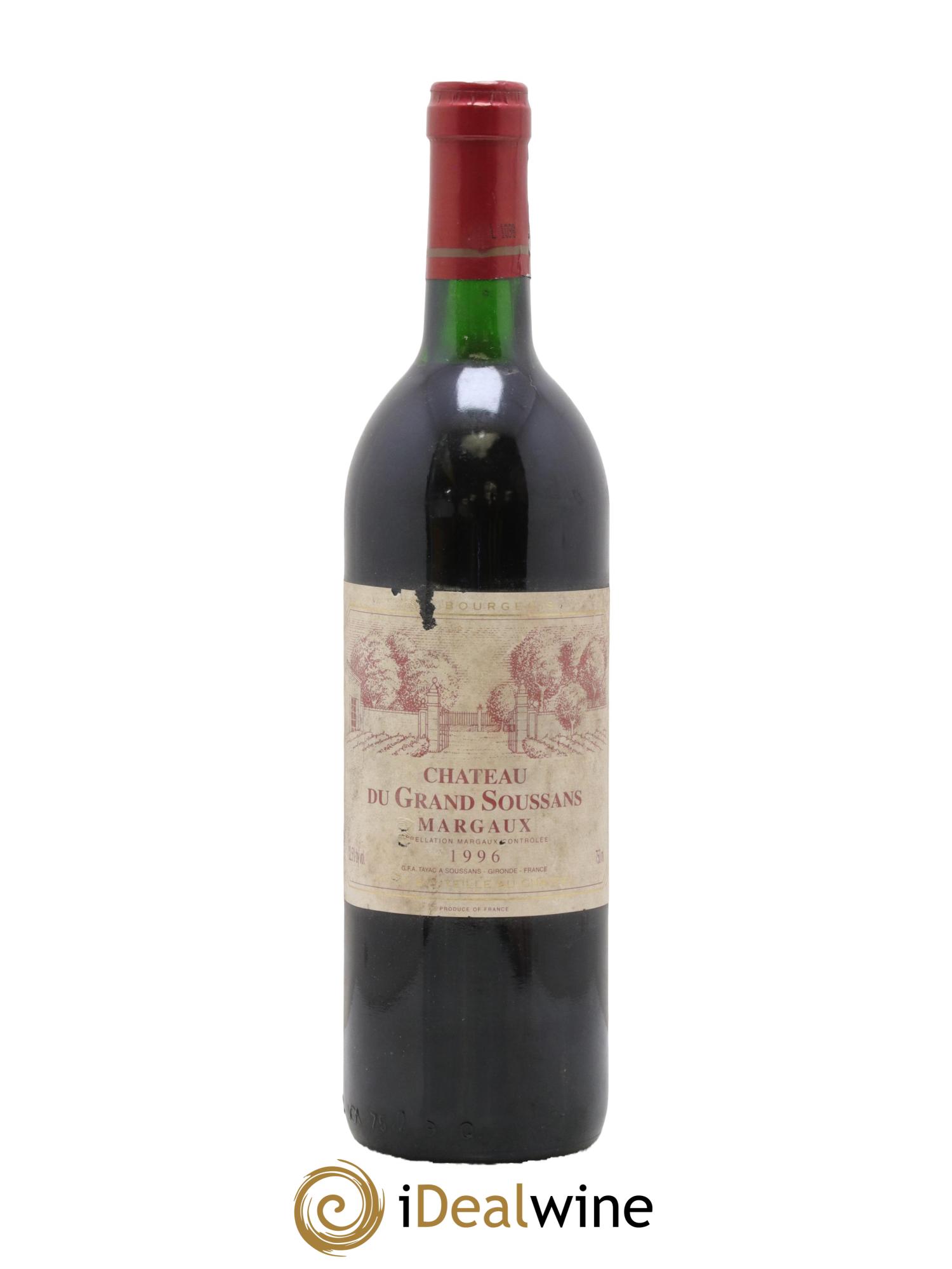 Margaux Cru Bourgeois Château du Grand Soussans 1996 - Lot de 1 bouteille - 0