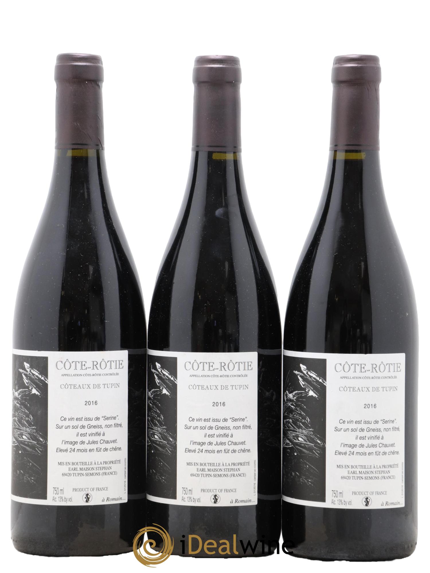 Côte-Rôtie Coteaux de Tupin Jean-Michel Stephan  2016 - Lotto di 3 bottiglie - 1