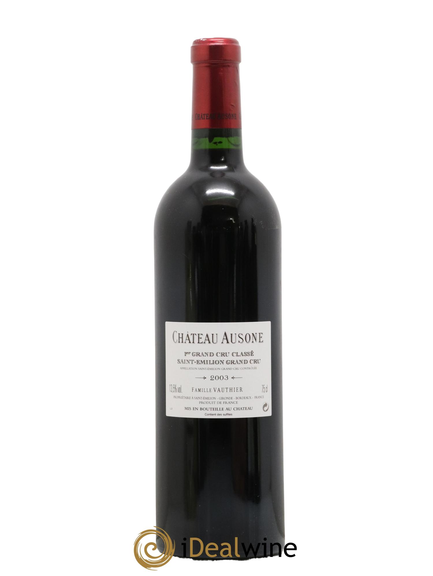 Château Ausone 1er Grand Cru Classé A 2003 - Lot de 1 bouteille - 1