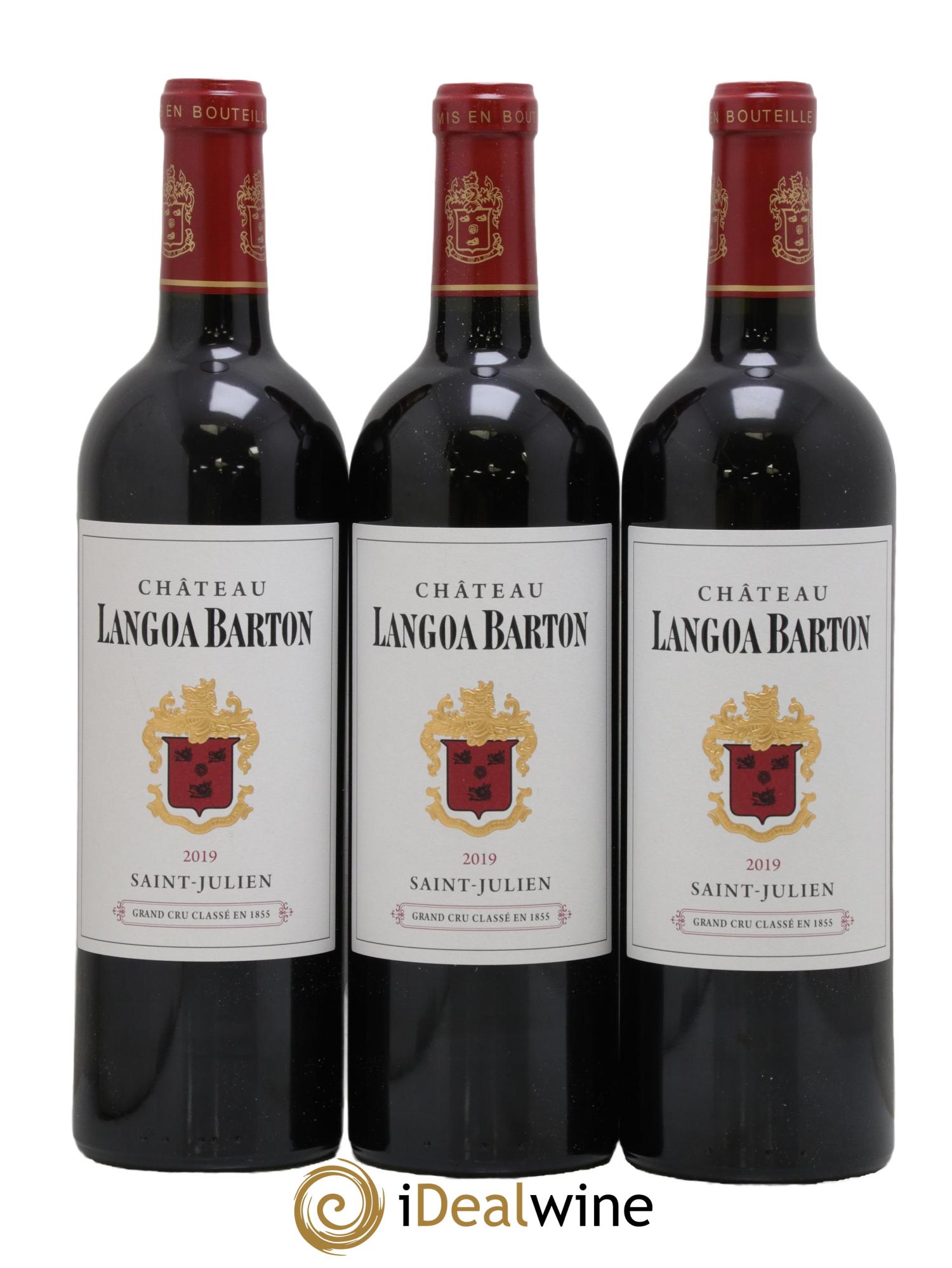 Château Langoa Barton 3ème Grand Cru Classé 2019 - Lot de 3 bouteilles - 0