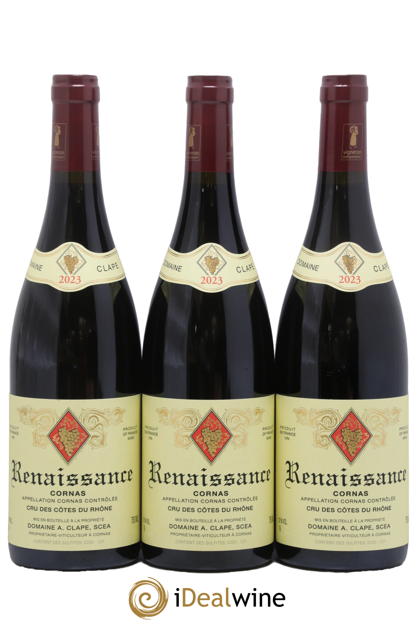 Cornas Renaissance Auguste Clape 2023 - Lot de 3 bouteilles - 0