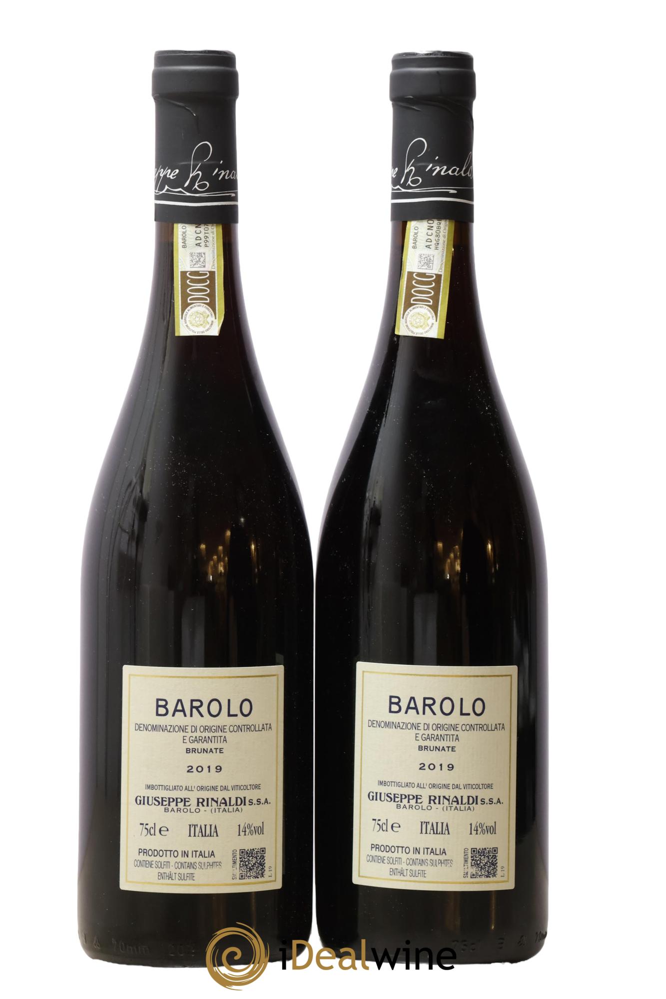 Barolo DOCG Brunate Giuseppe Rinaldi 2019 - Lot de 2 bouteilles - 1