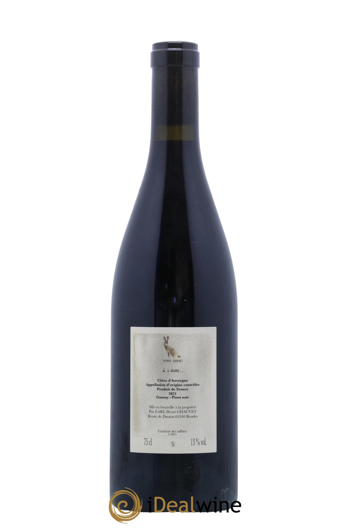 Côtes d'Auvergne A l Aube Domaine Henri Chauvet 2021 - Lot de 1 bouteille - 1