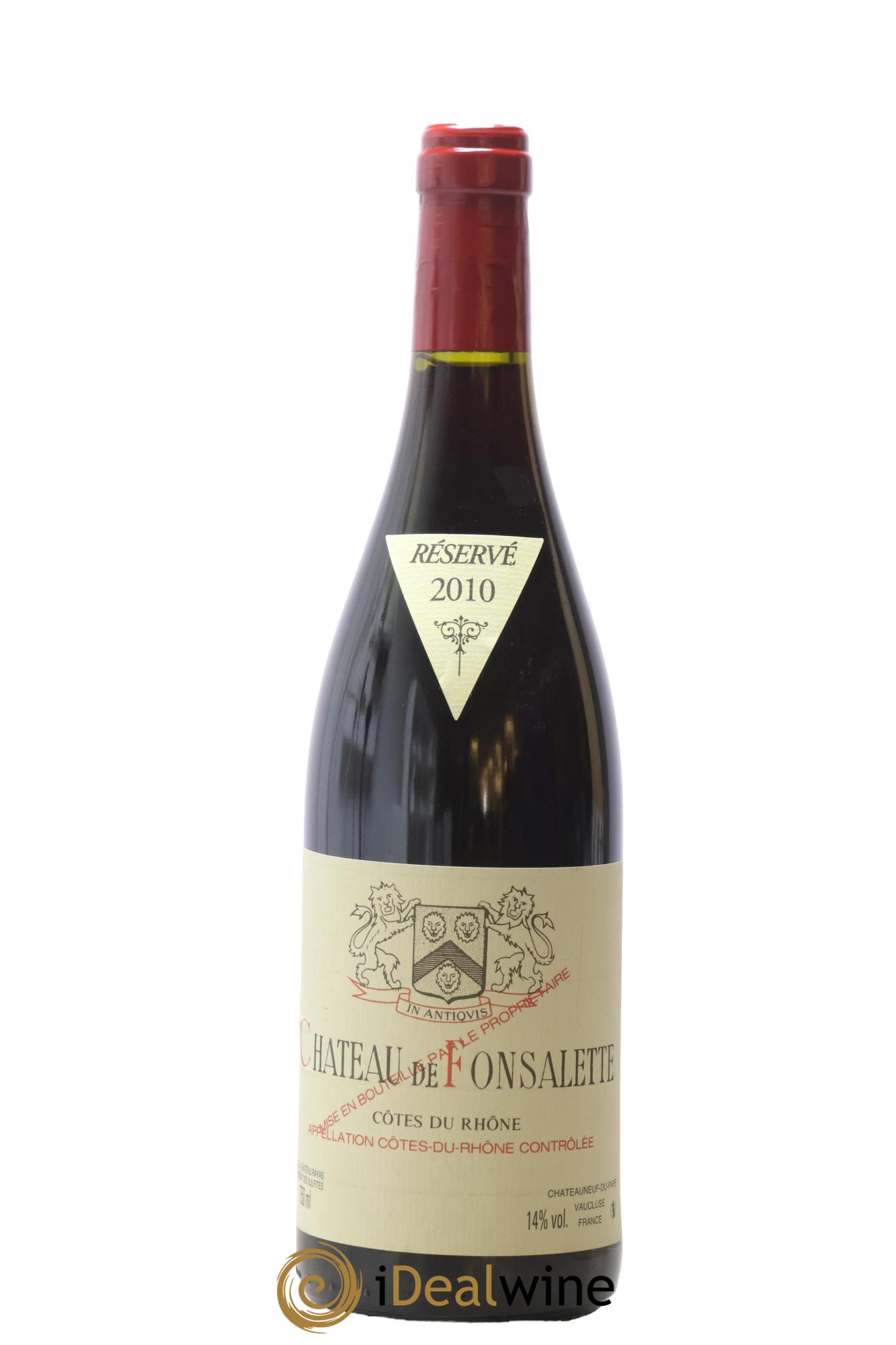 Côtes-du-Rhône Château de Fonsalette Emmanuel Reynaud 2010 - Lot de 1 bouteille - 0
