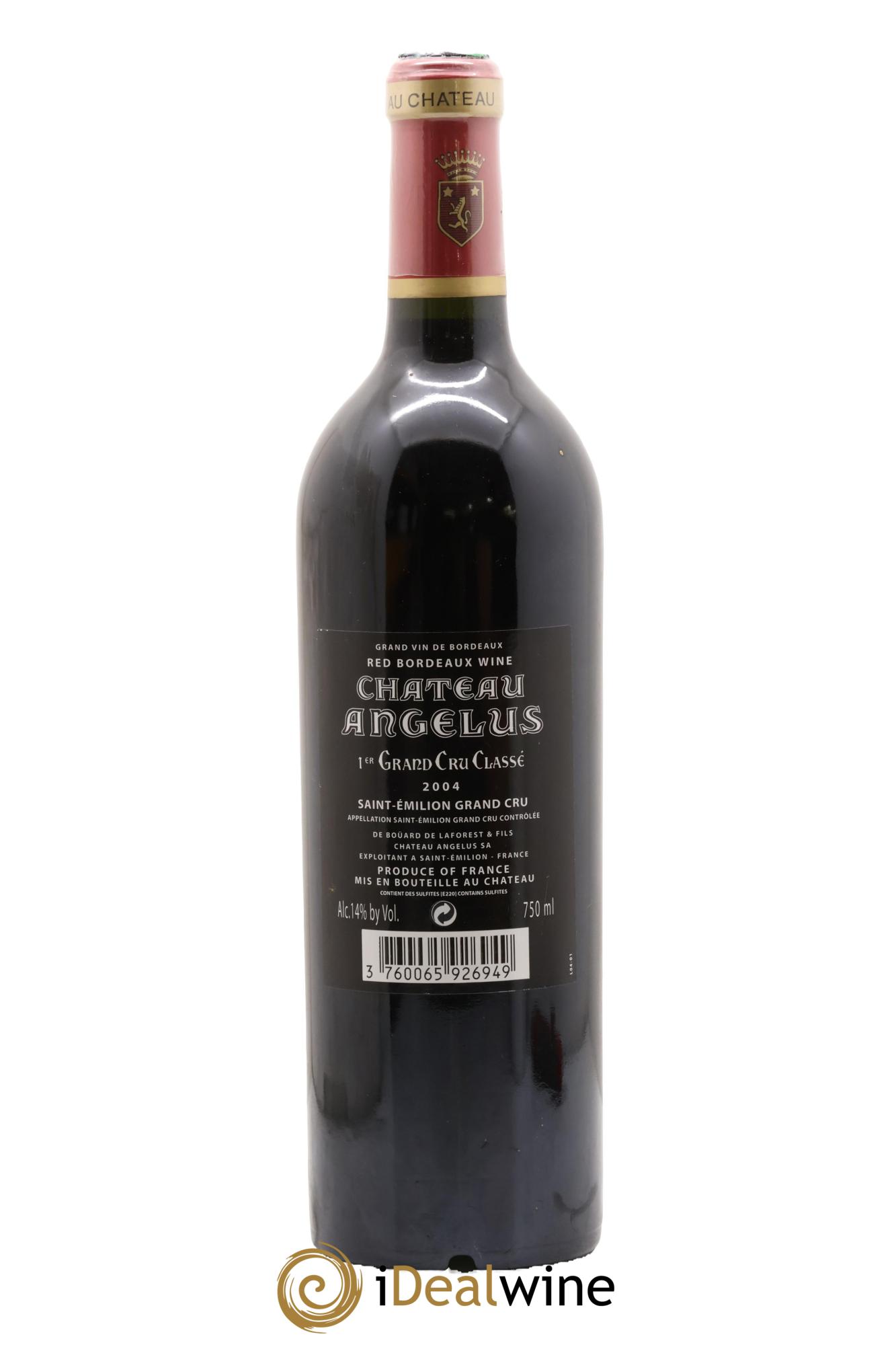 Château Angélus 1er Grand Cru Classé A 2004 - Lot de 1 bouteille - 1