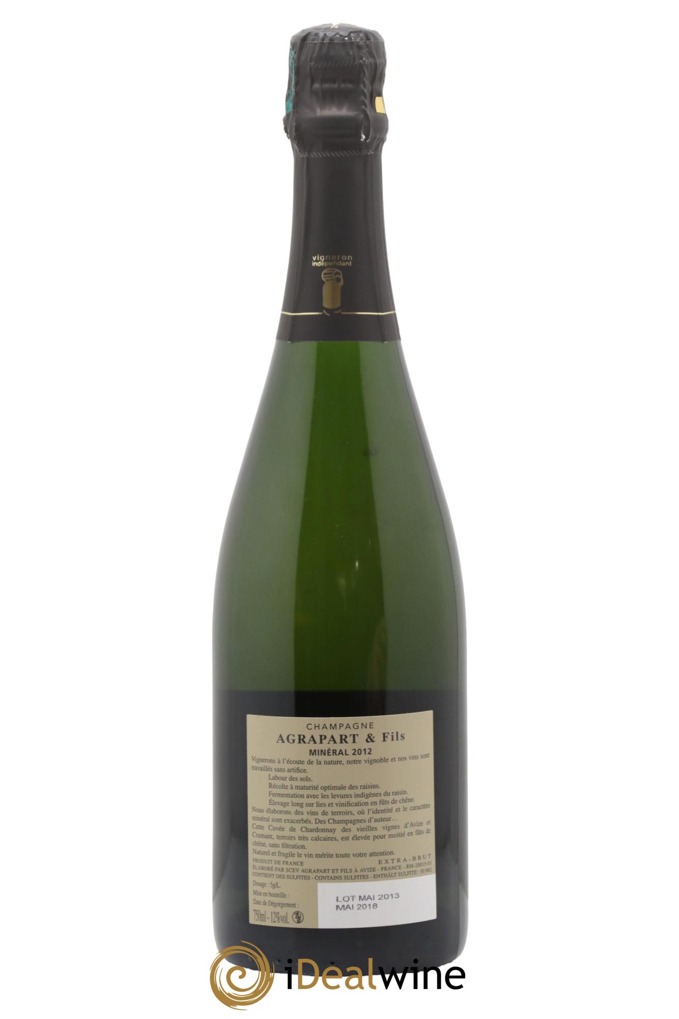 Minéral Blanc de Blancs Extra-Brut Agrapart & Fils 2012 - Lot de 1 bouteille - 1