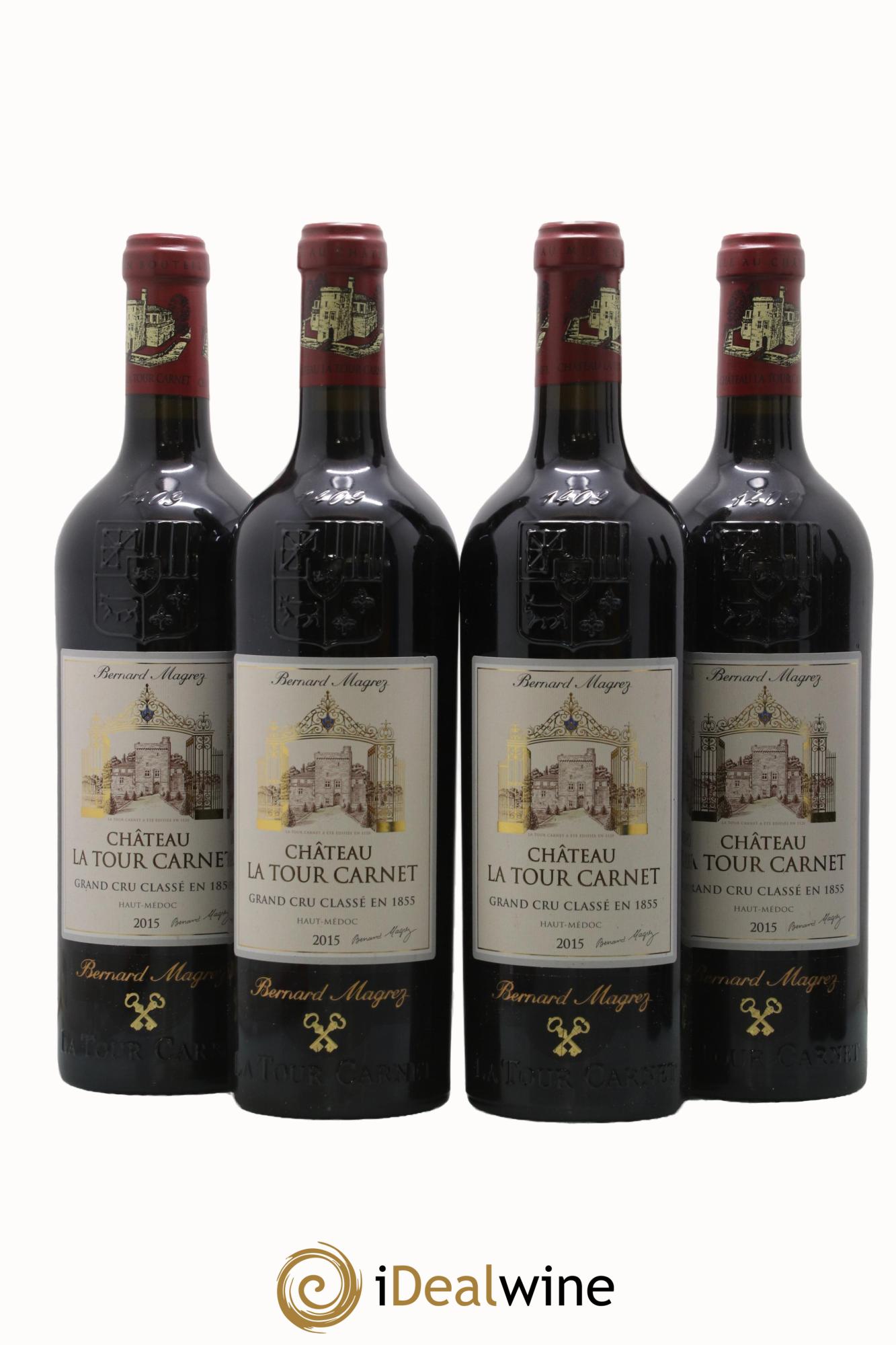 Château la Tour Carnet 4ème Grand Cru Classé 2015 - Lot de 4 bouteilles - 0