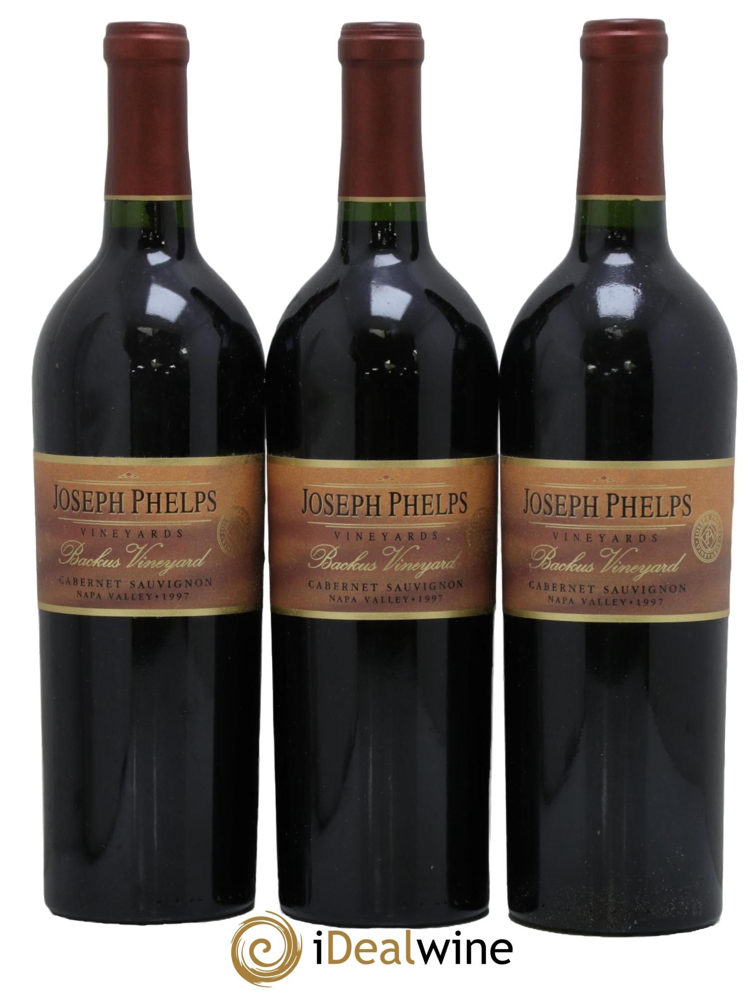 Napa Valley Backus Joseph Phelps 1997 - Lot de 3 bouteilles - 0