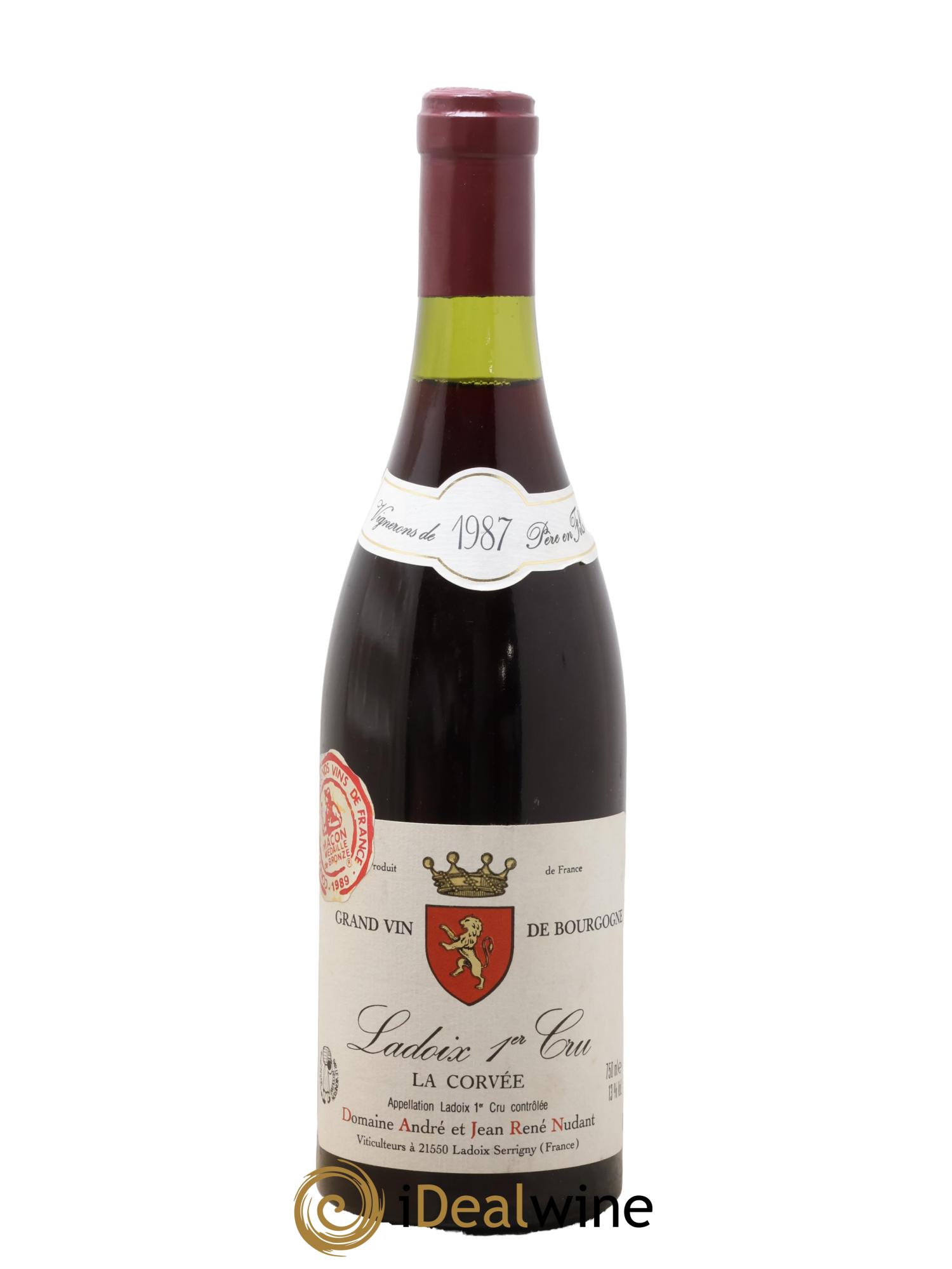 Ladoix 1er Cru La Corvée Domaine André et Jean-René Nudant 1987 - Lotto di 1 bottiglia - 0