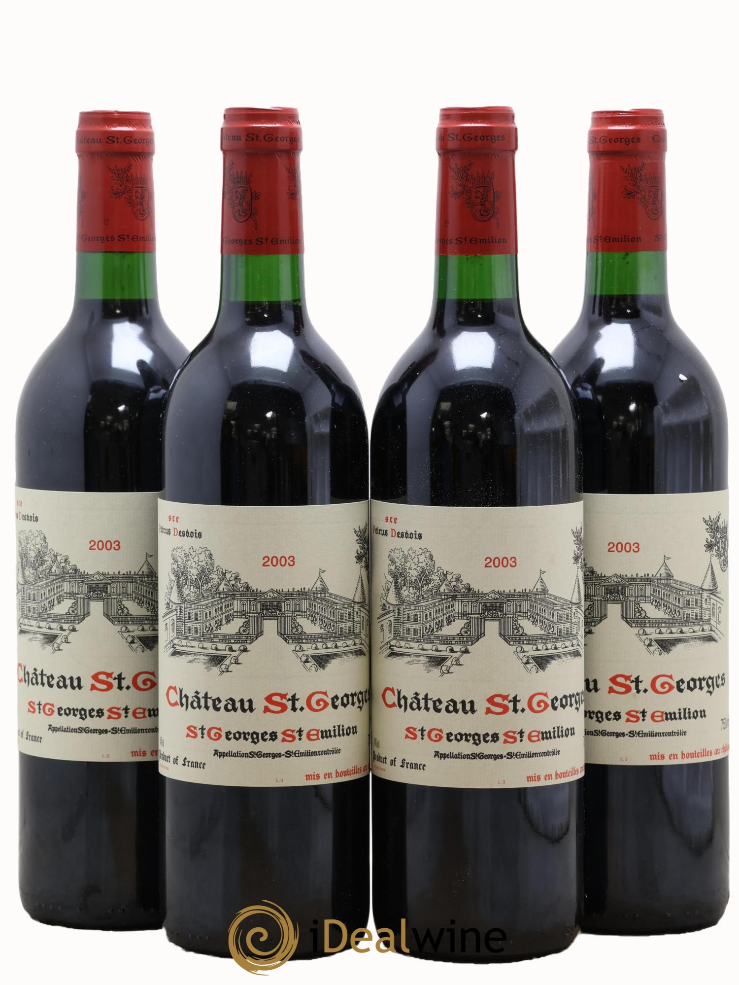 Château Saint-Georges 2003 - Lot de 4 bouteilles - 0