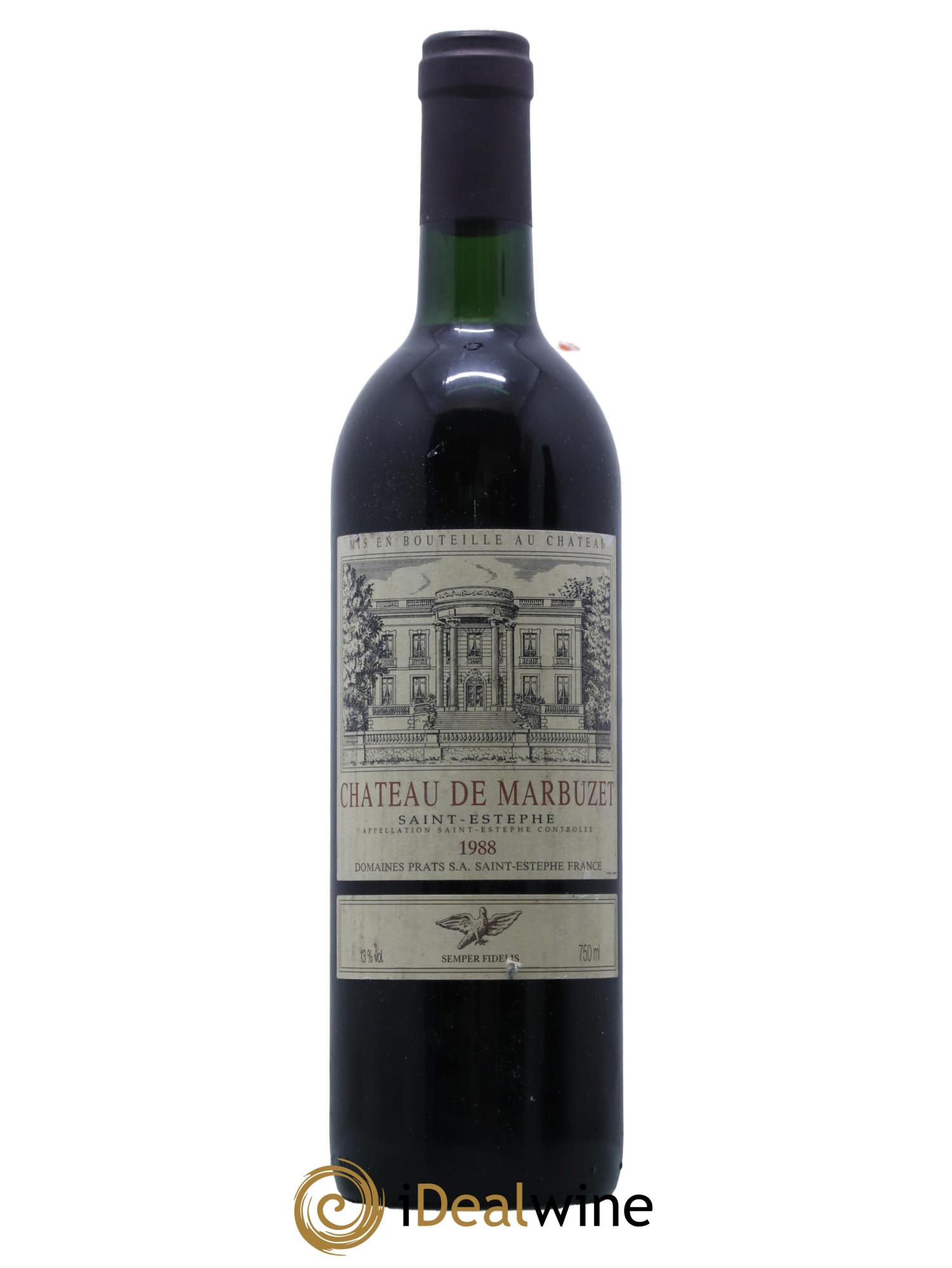 Château de Marbuzet Cru Bourgeois 1988 - Lot de 1 bouteille - 0