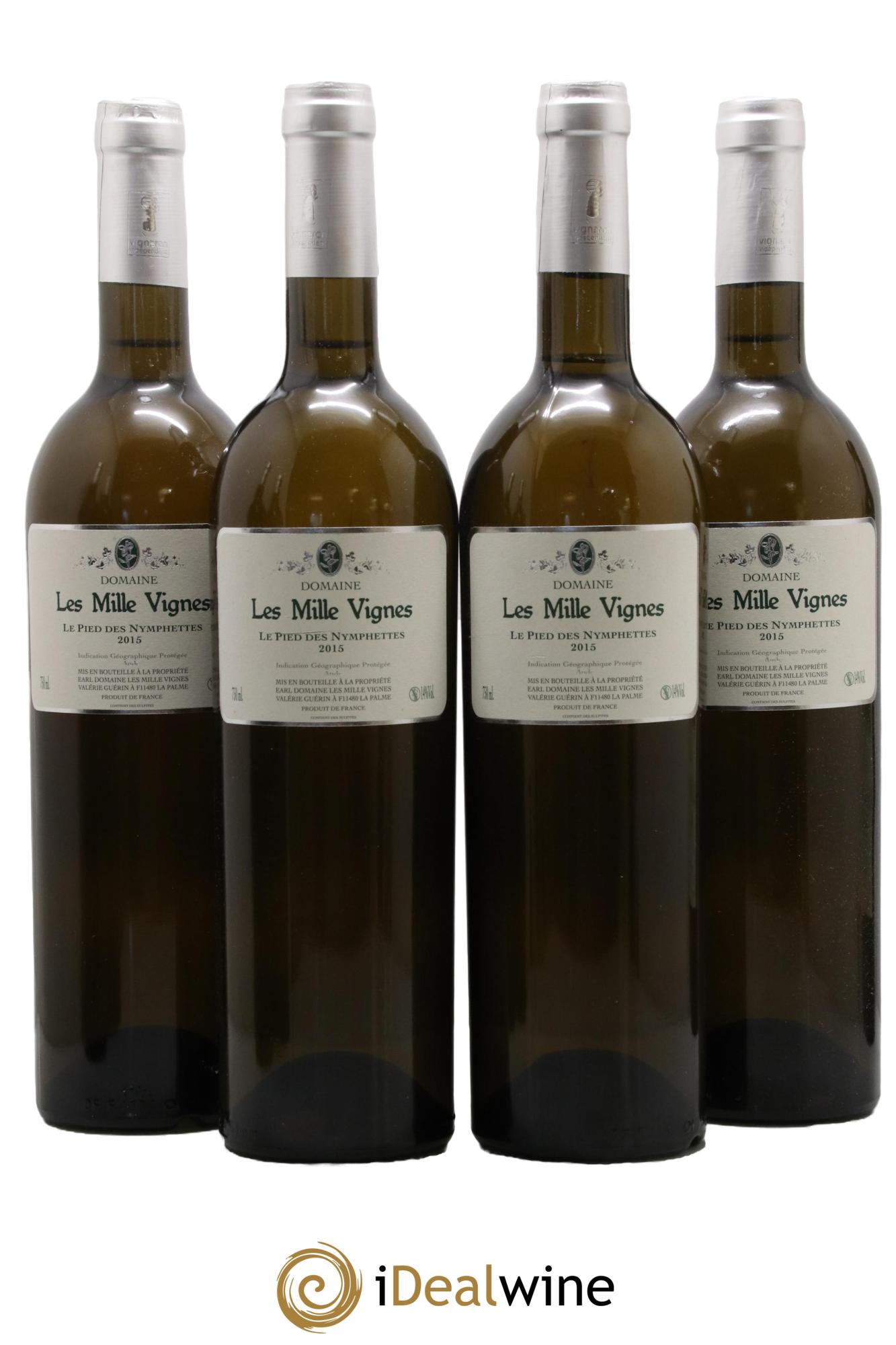 VDP de l'Aude Pied des Nymphettes Domaine des Mille Vignes 2015 - Lotto di 4 bottiglie - 0
