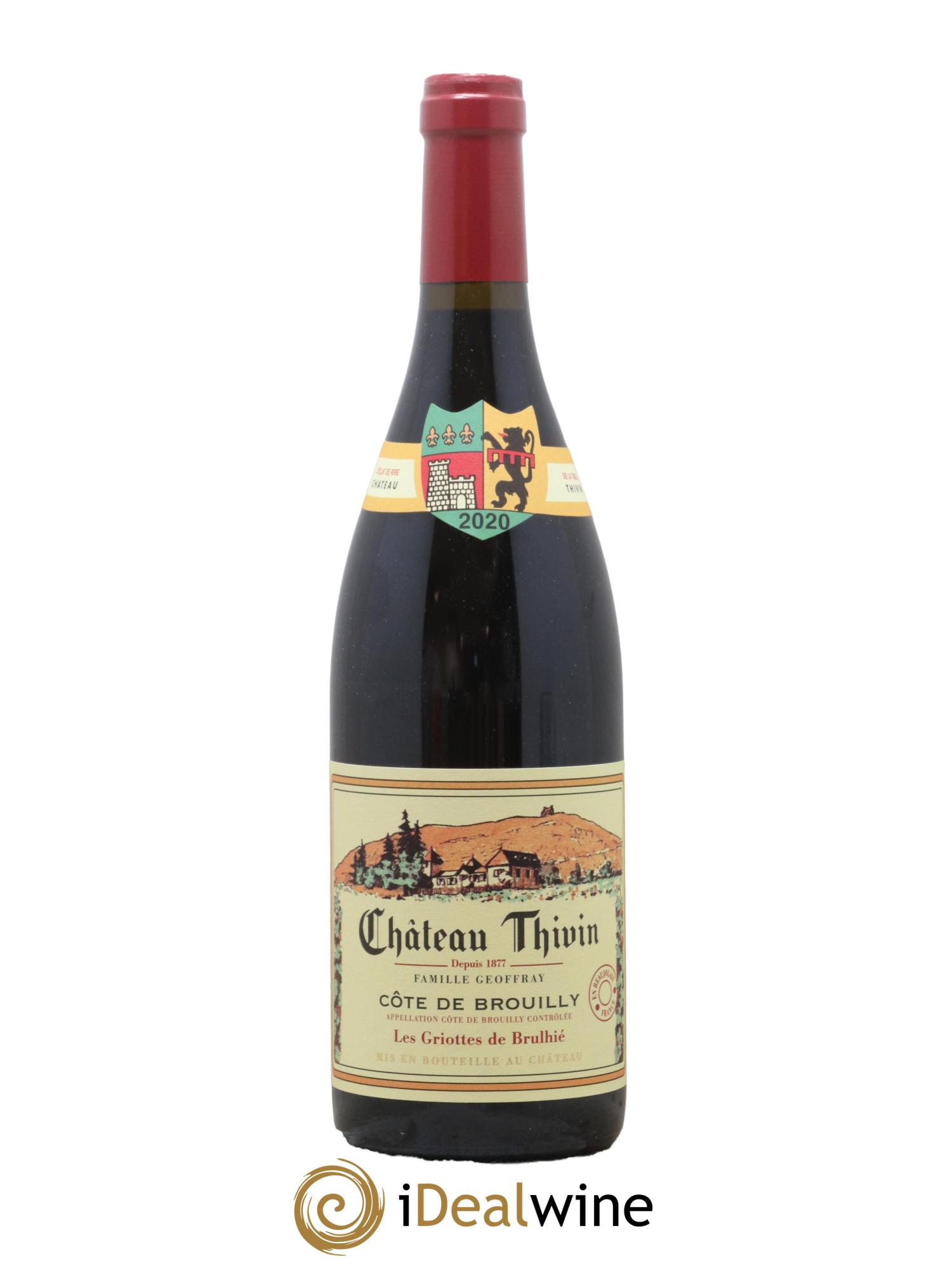 Côte de Brouilly Les Griottes de Brulhié Château Thivin 2020 - Lot de 1 bouteille - 0