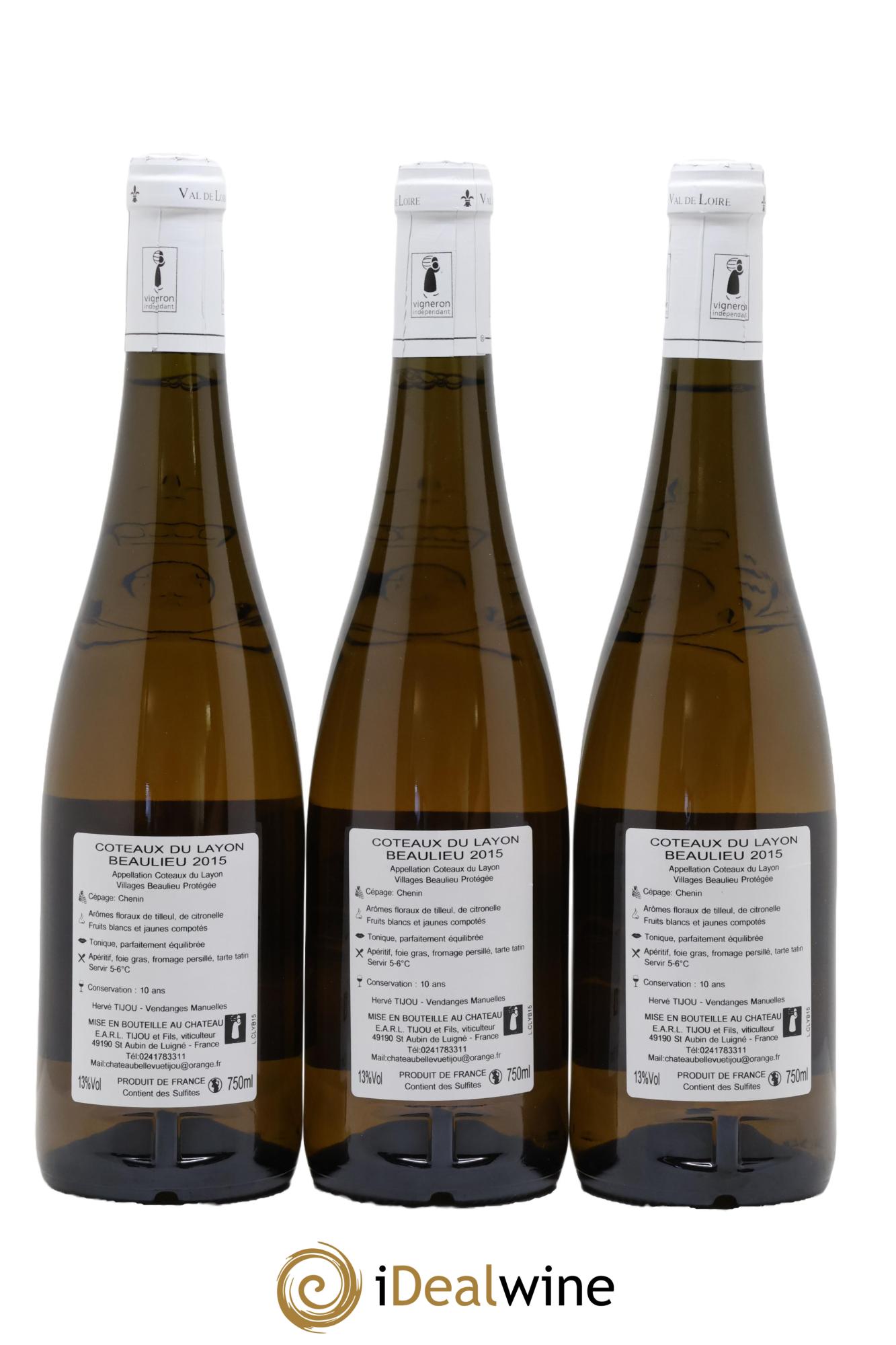 Coteaux du Layon Beaulieu Château Bellevue 2015 - Posten von 3 Flaschen - 1