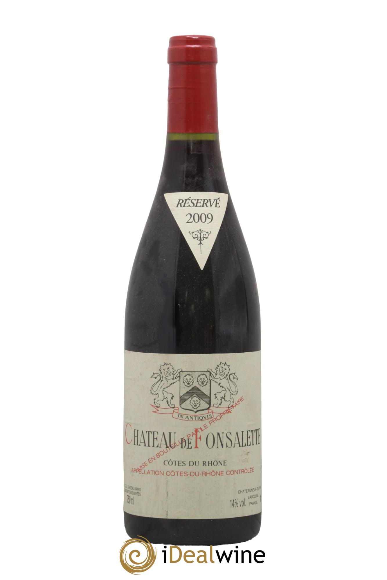 Côtes-du-Rhône Château de Fonsalette Emmanuel Reynaud 2009 - Lot de 1 bouteille - 0