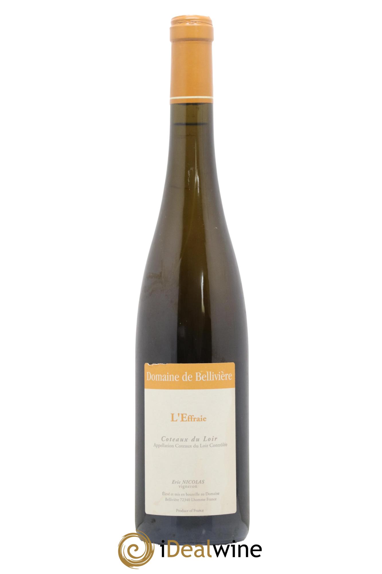 Coteaux du Loir L'Effraie Domaine de Bellivière 2018 - Lot de 1 bouteille - 0