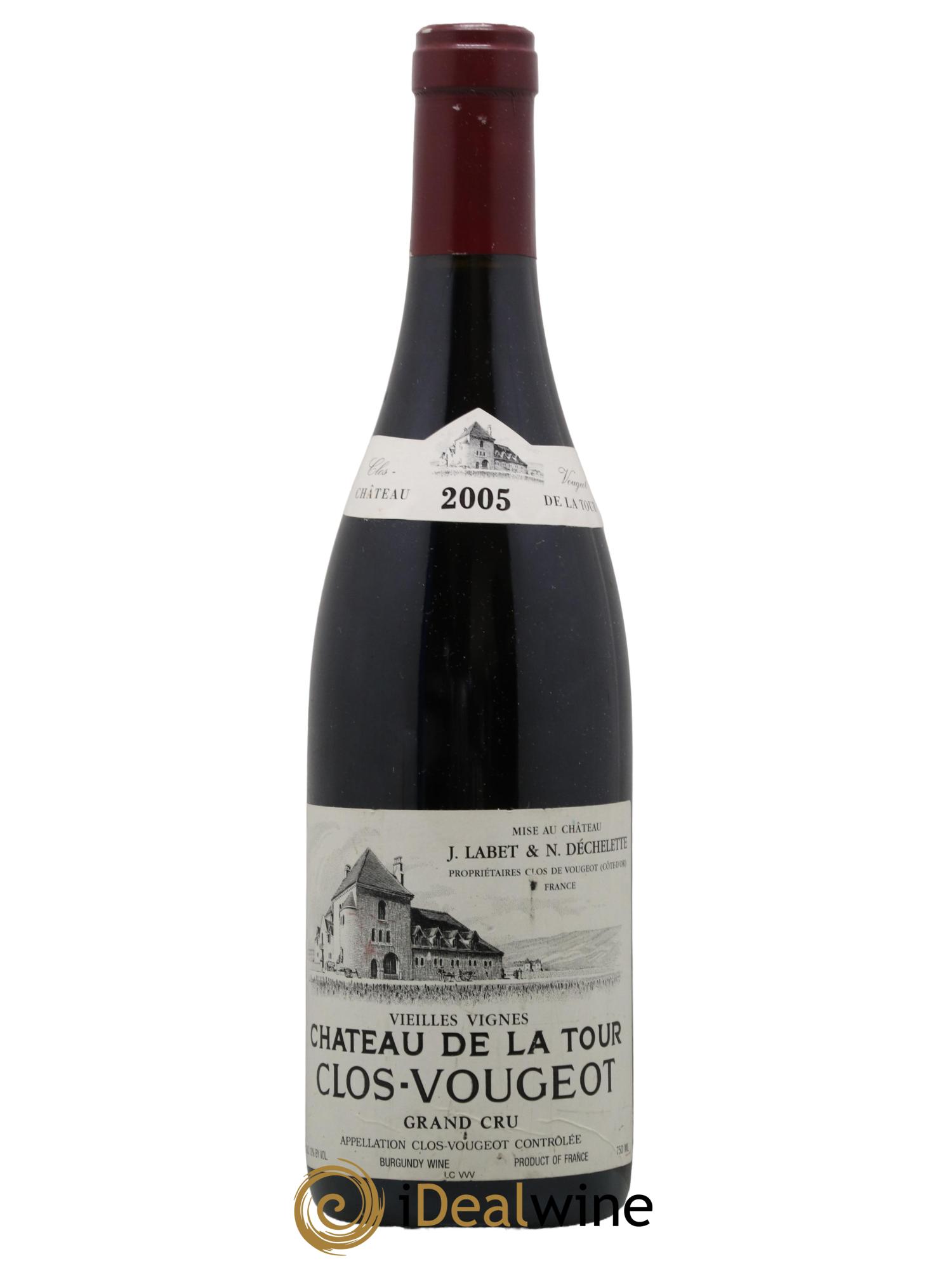 Clos de Vougeot Grand Cru Vieilles Vignes Château de La Tour 2005 - Lot de 1 bouteille - 0