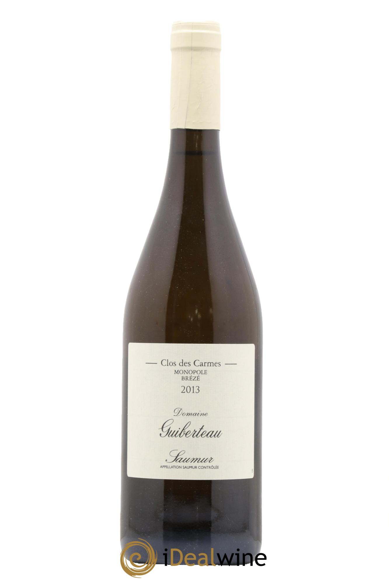 Saumur Brézé Clos des Carmes Domaine Guiberteau 2013 - Lot de 1 bouteille - 0