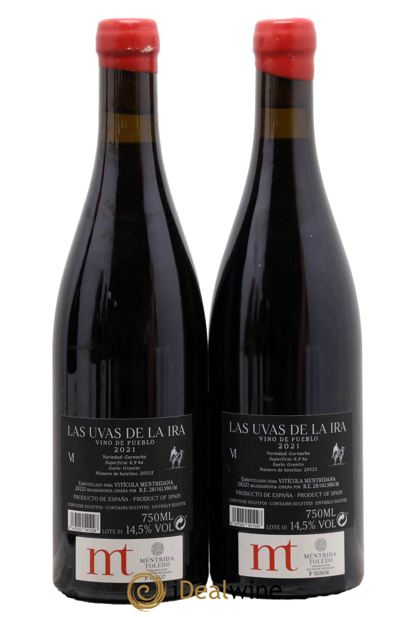 Méntrida DO Viticola Mentridana (anciennement Daniel Jimenez-Landi) Las Uvas de la Ira 2021 - Lot of 2 bottles - 1
