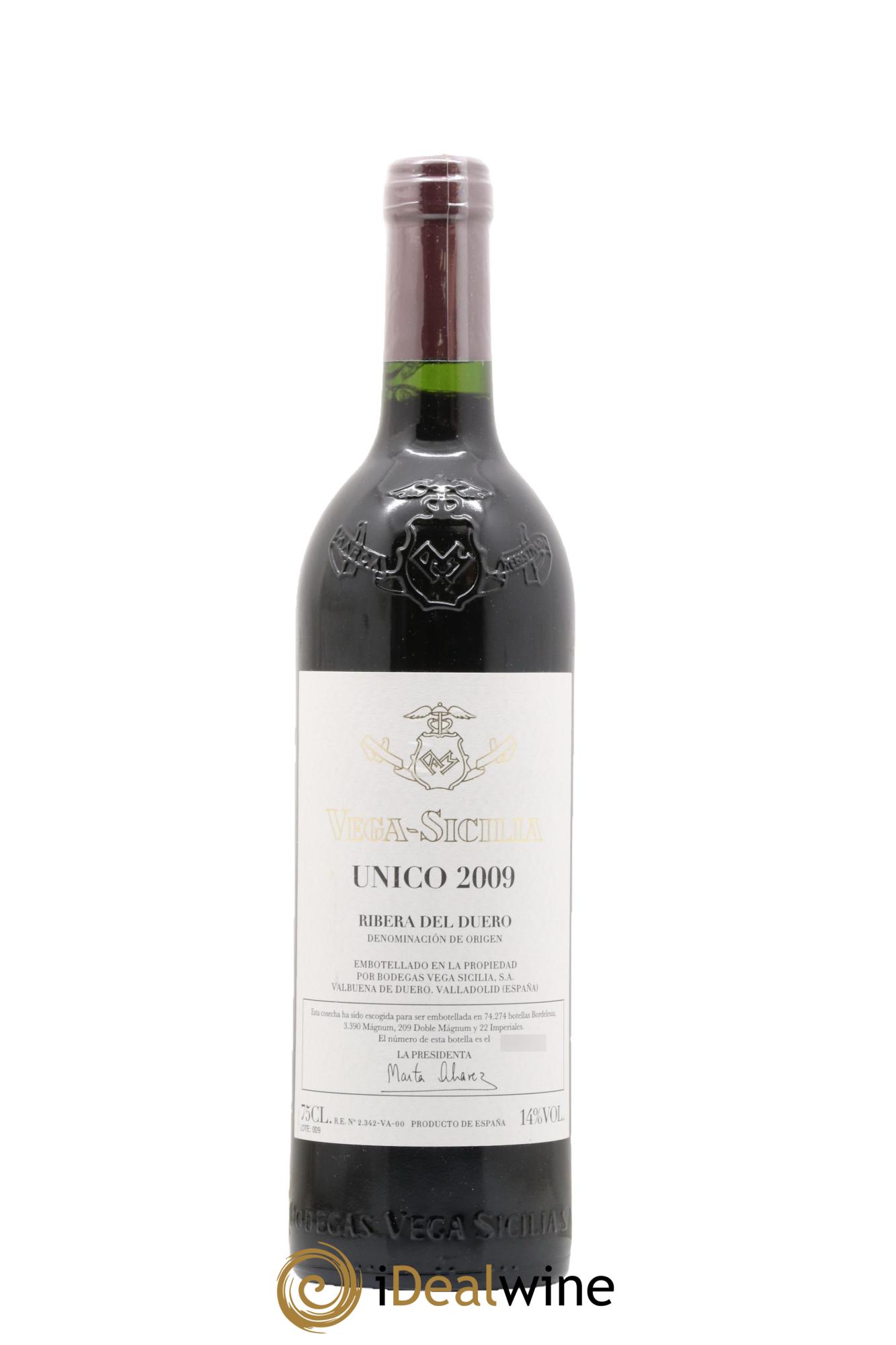 Ribera Del Duero DO Vega Sicilia Unico Famille Alvarez 2009 - Lot de 1 bouteille - 0