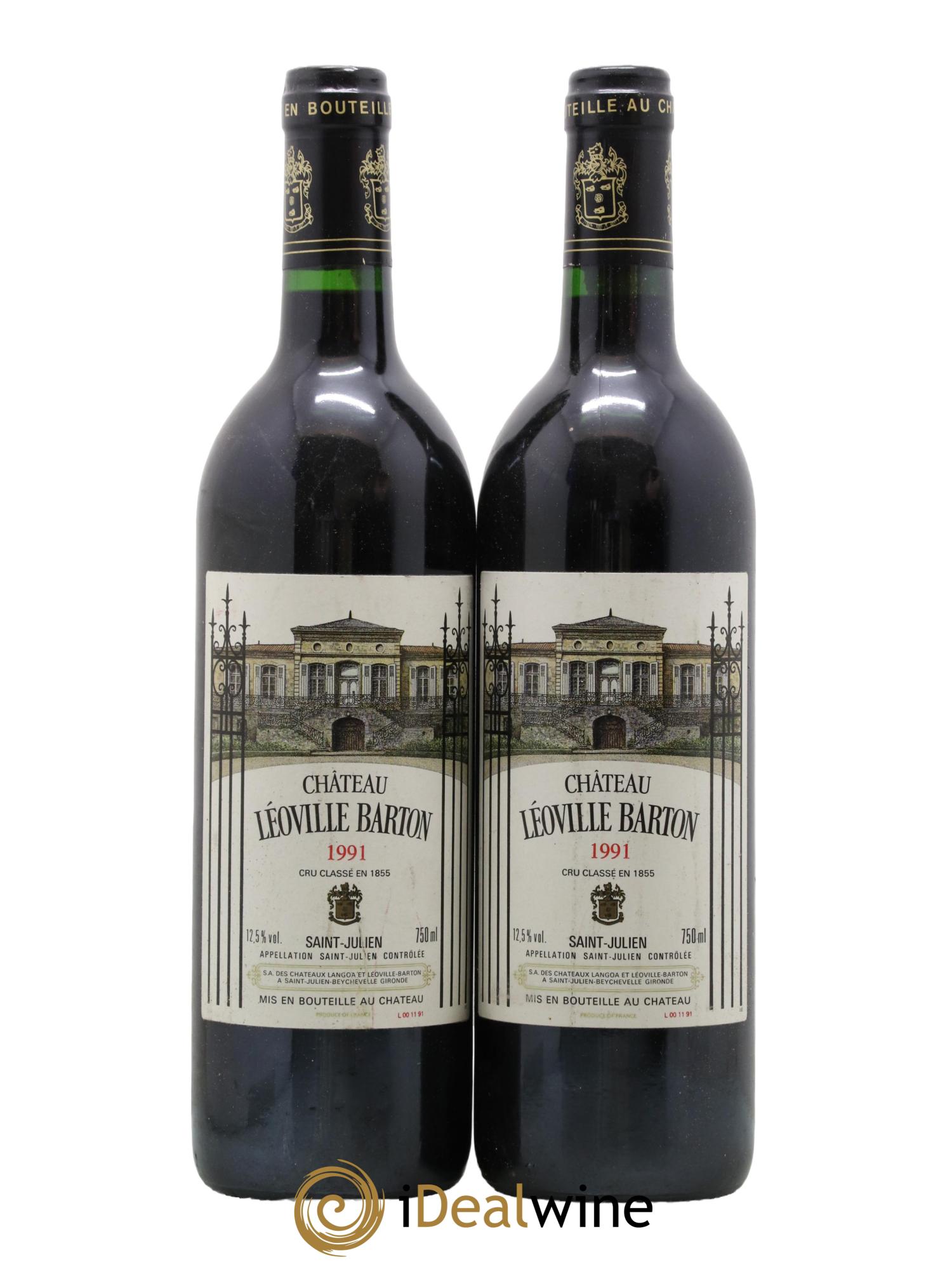 Château Léoville Barton 2ème Grand Cru Classé 1991 - Lot de 2 bouteilles - 0