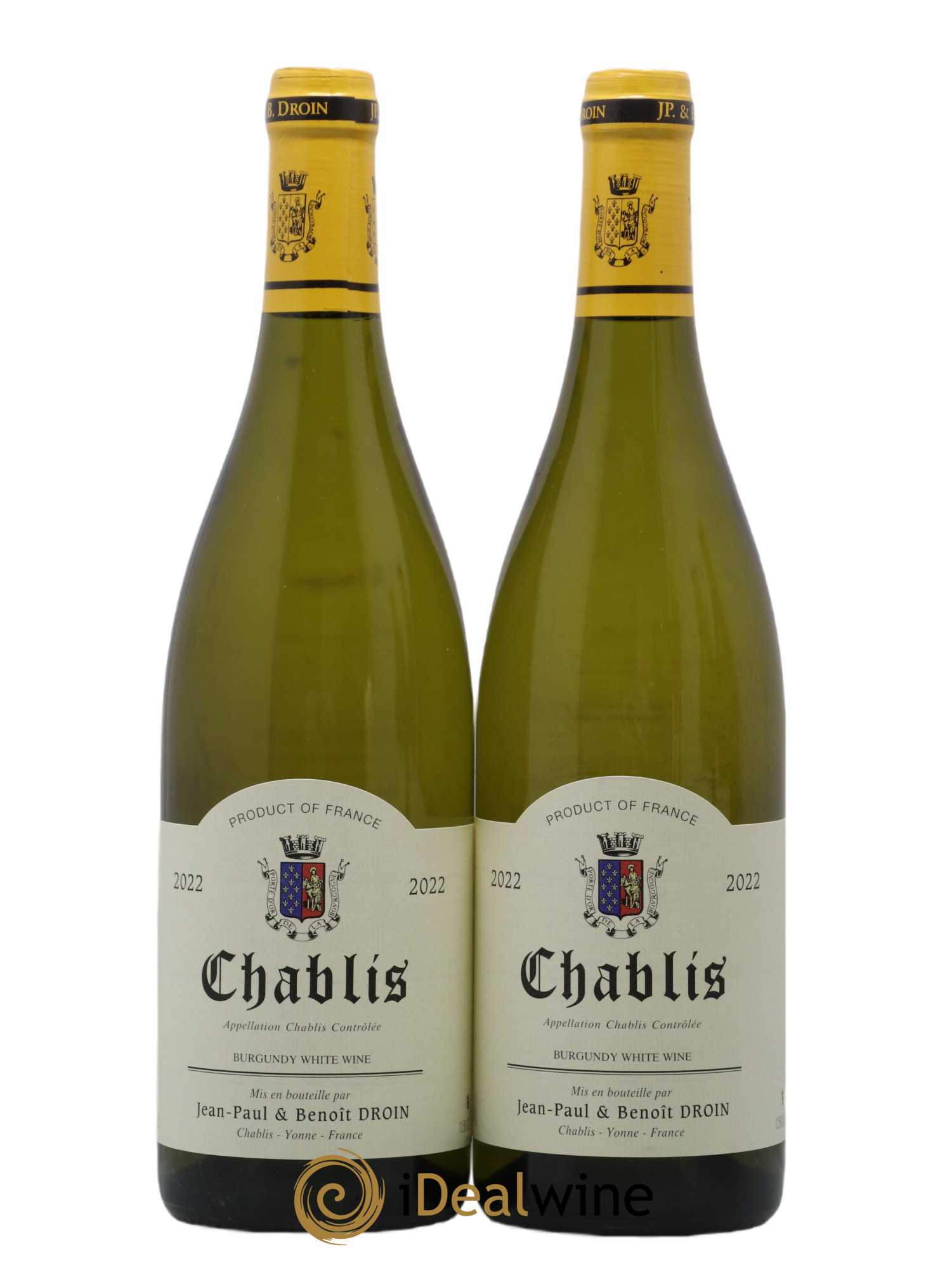 Chablis Jean-Paul & Benoît Droin (Domaine) 2022 - Lotto di 2 bottiglie - 0