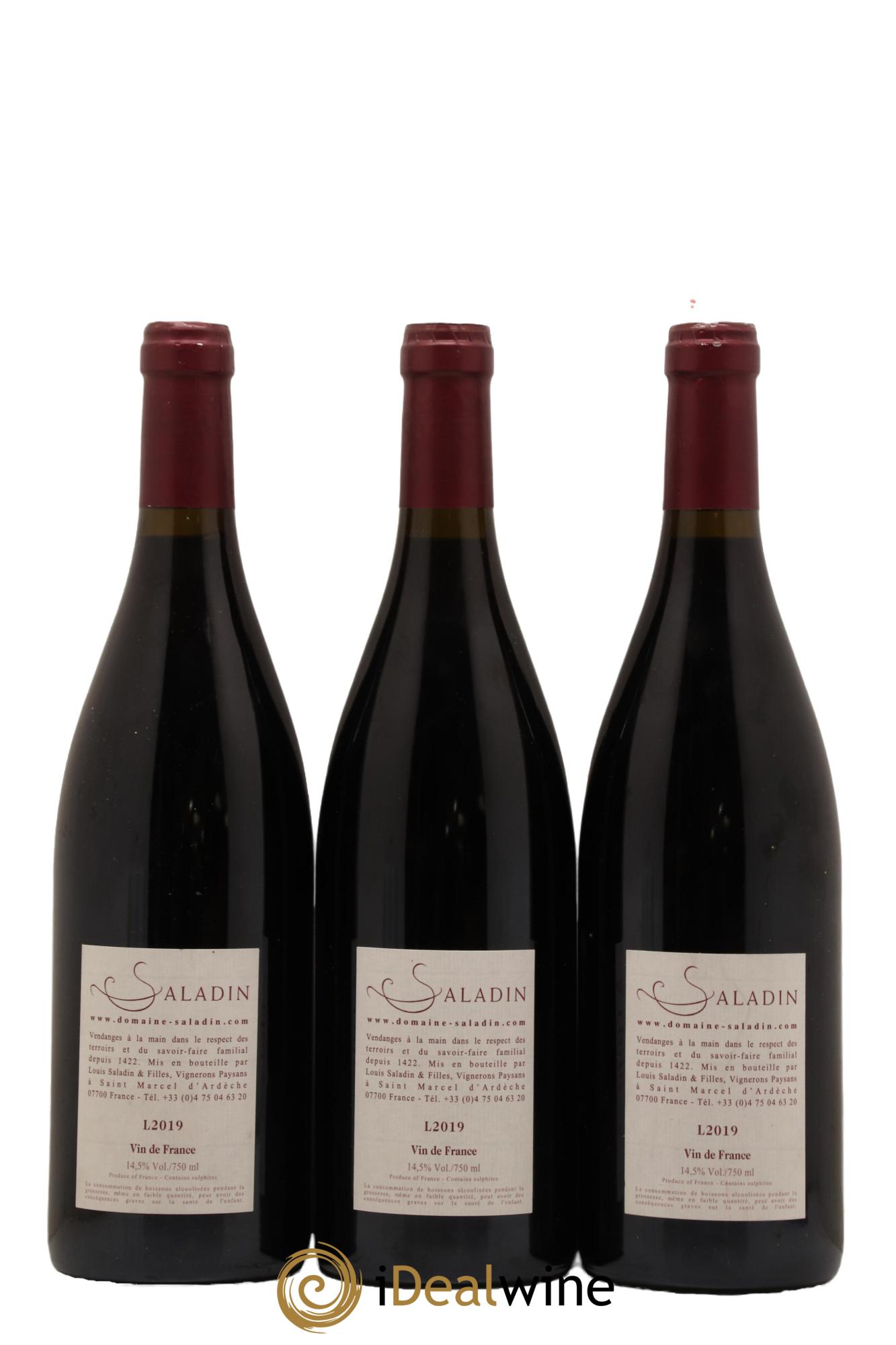 Vin de France Haut Brissan Domaine Saladin 2019 - Lot de 3 bouteilles - 1
