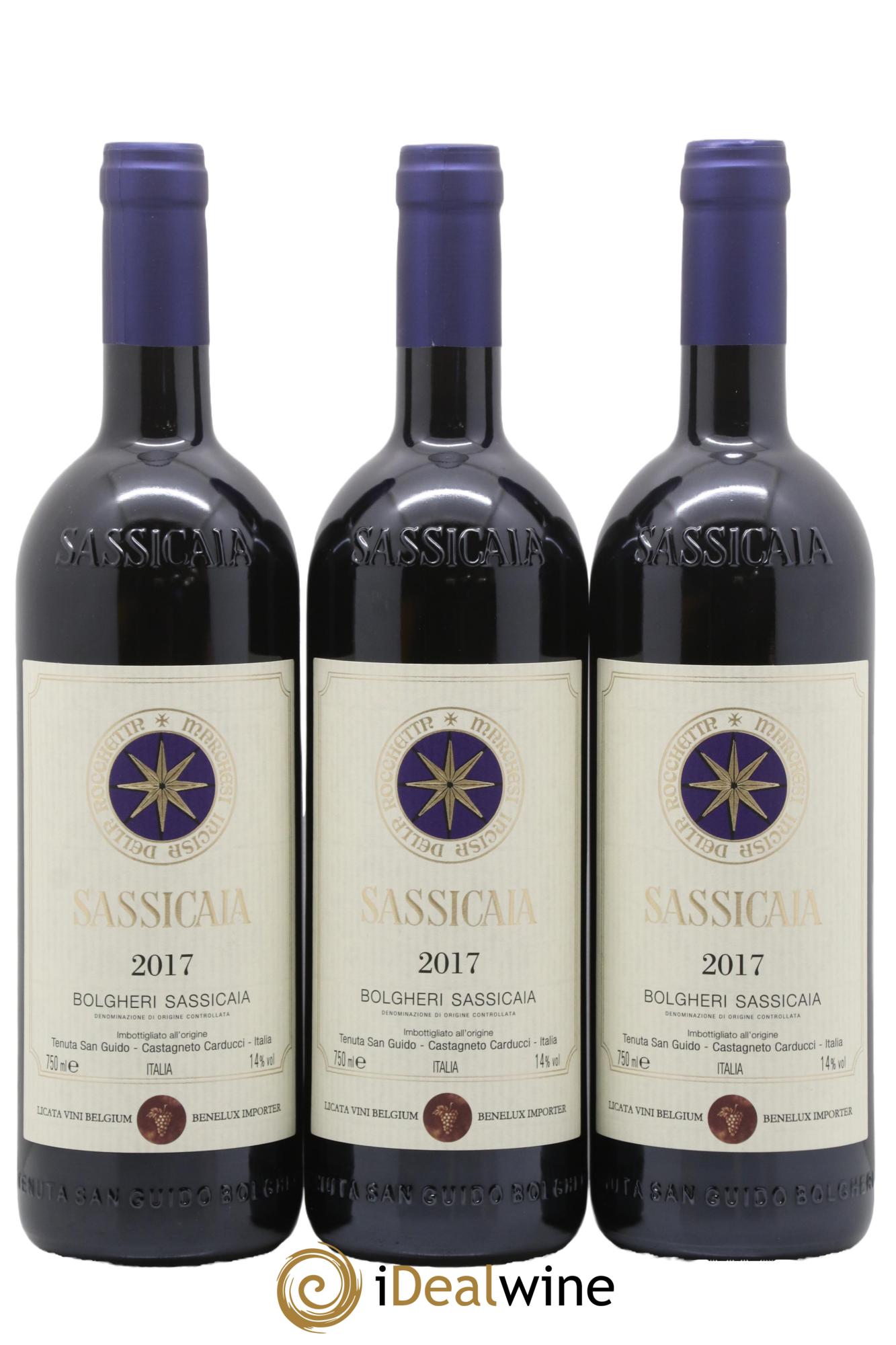 Bolgheri DOC Sassicaia Tenuta San Guido 2017 - Lotto di 6 bottiglie - 1