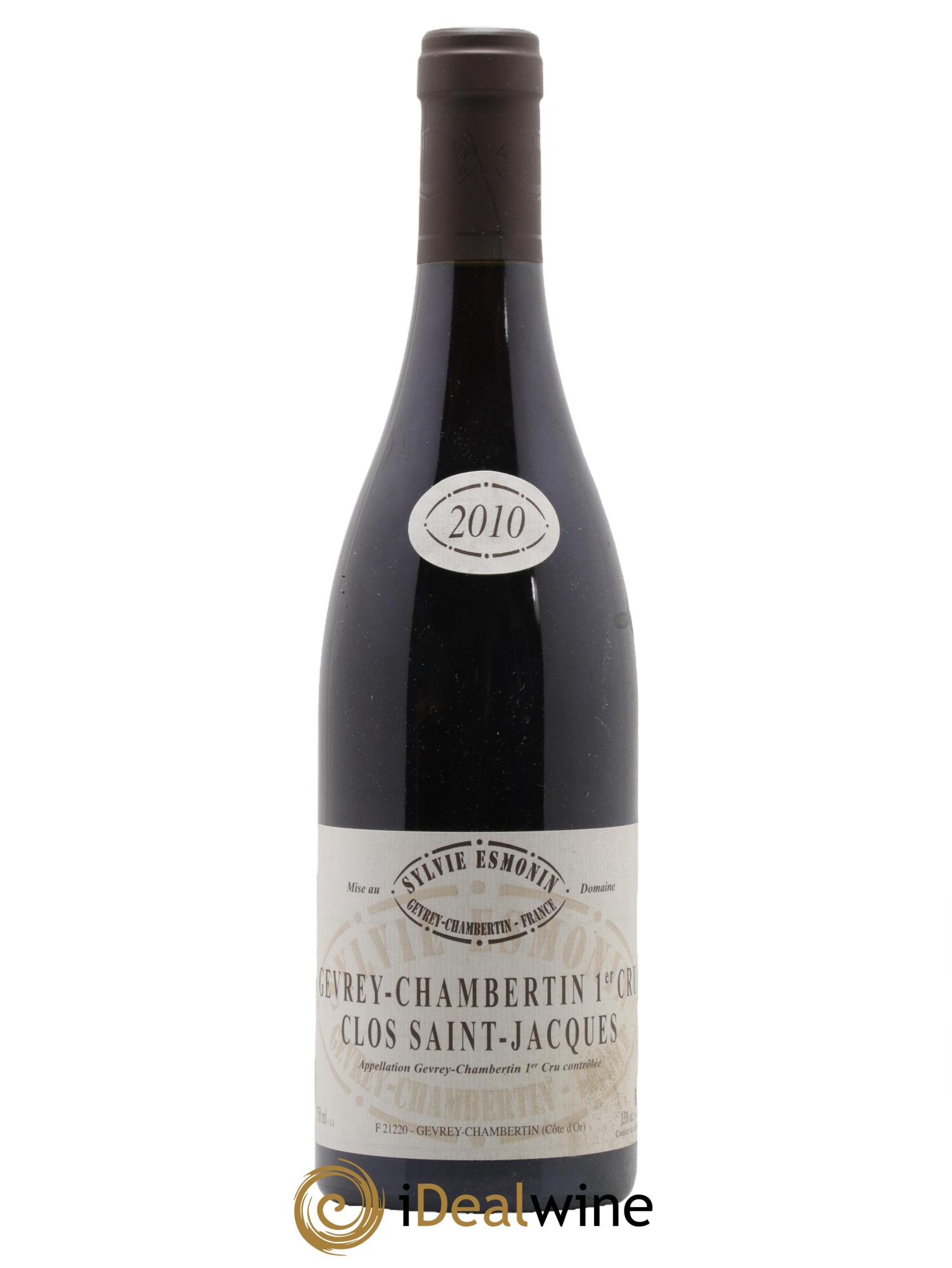 Gevrey-Chambertin 1er Cru Clos Saint Jacques Sylvie Esmonin 2010 - Lot de 1 bouteille - 0