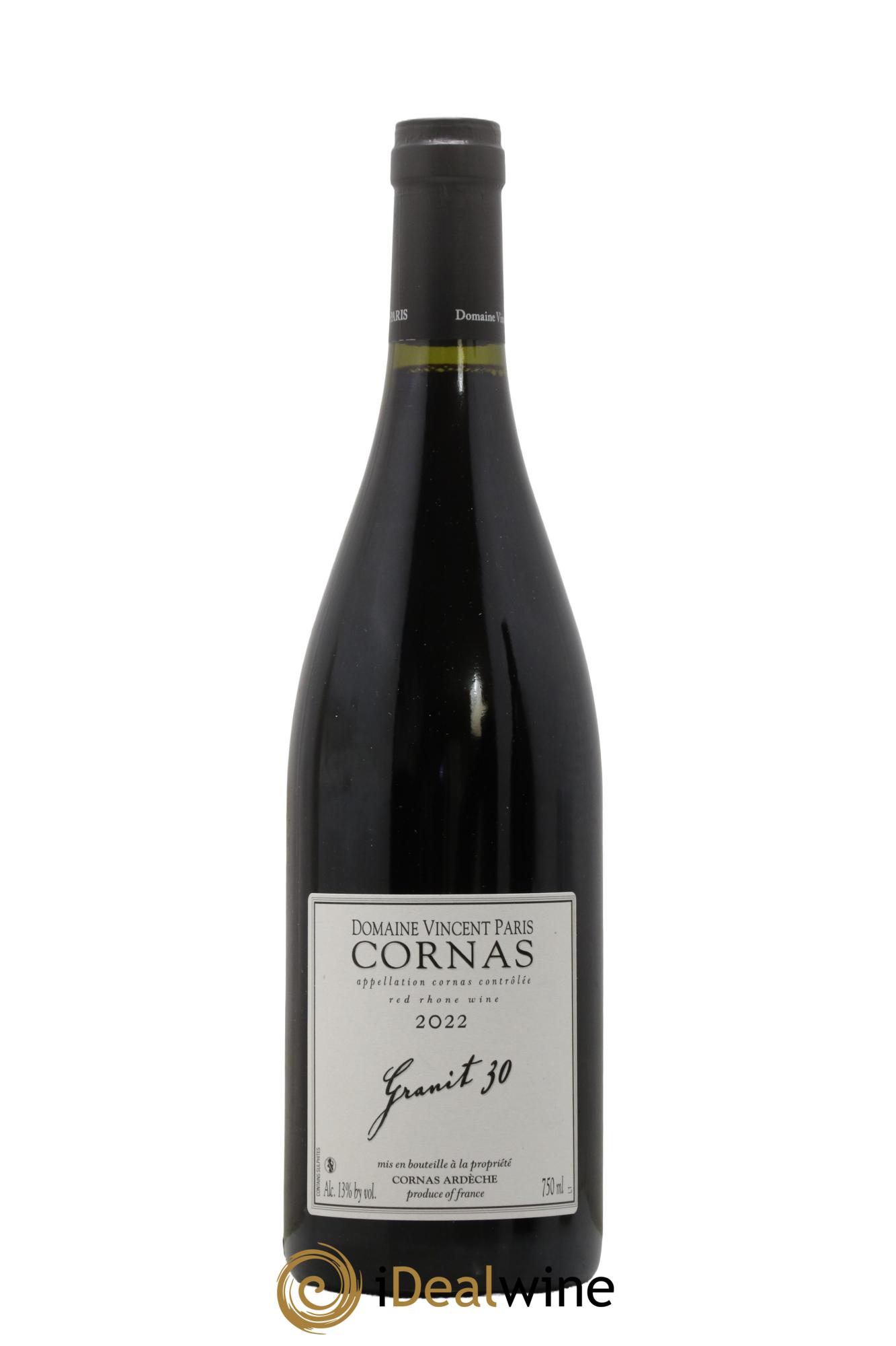 Cornas Granit 30 Vincent Paris 2022 - Lot de 1 bouteille - 0