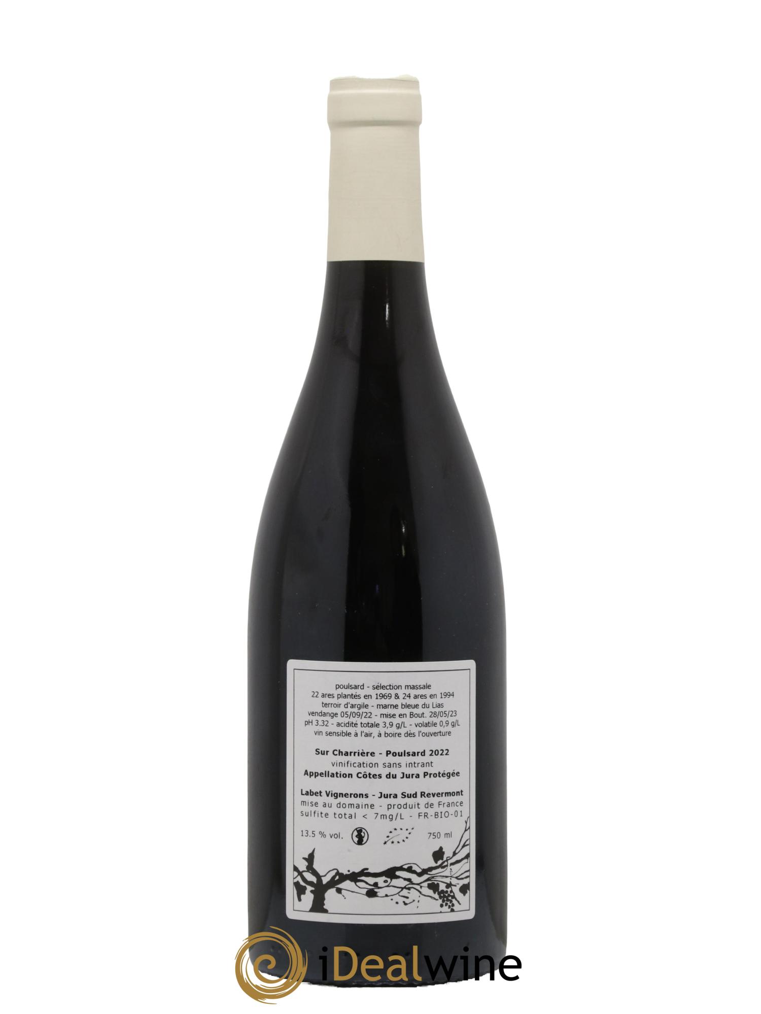 Côtes du Jura Poulsard Sur Charrière Romain - Julien - Charline Labet 2022 - Lot de 1 bouteille - 1
