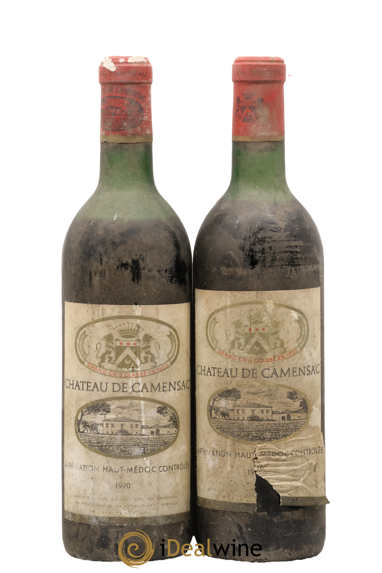 Château Camensac 5ème Grand Cru Classé 1970 - Lot of 2 bottles - 0