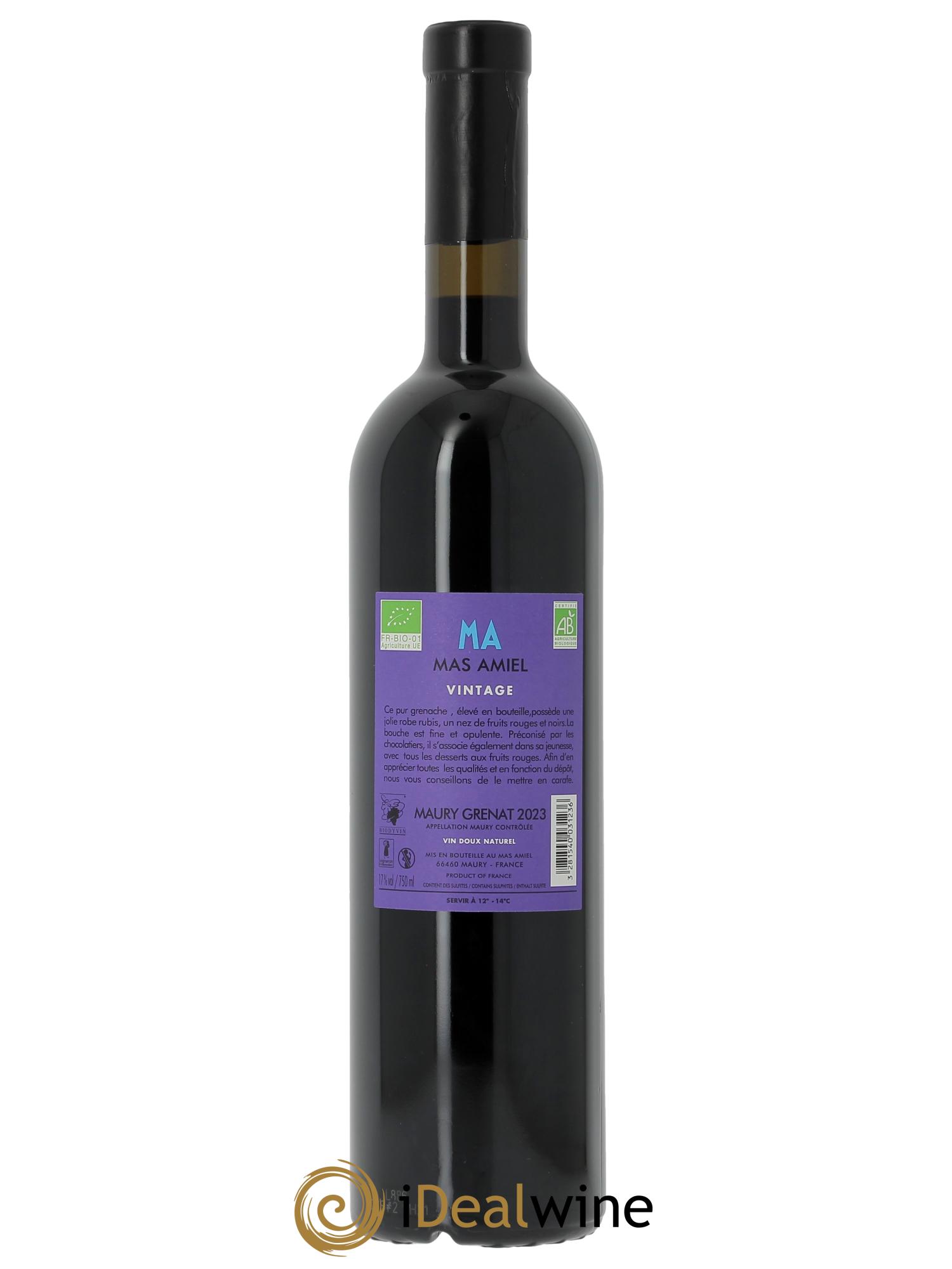 Maury Mas Amiel  2023 - Lot de 1 bouteille - 1
