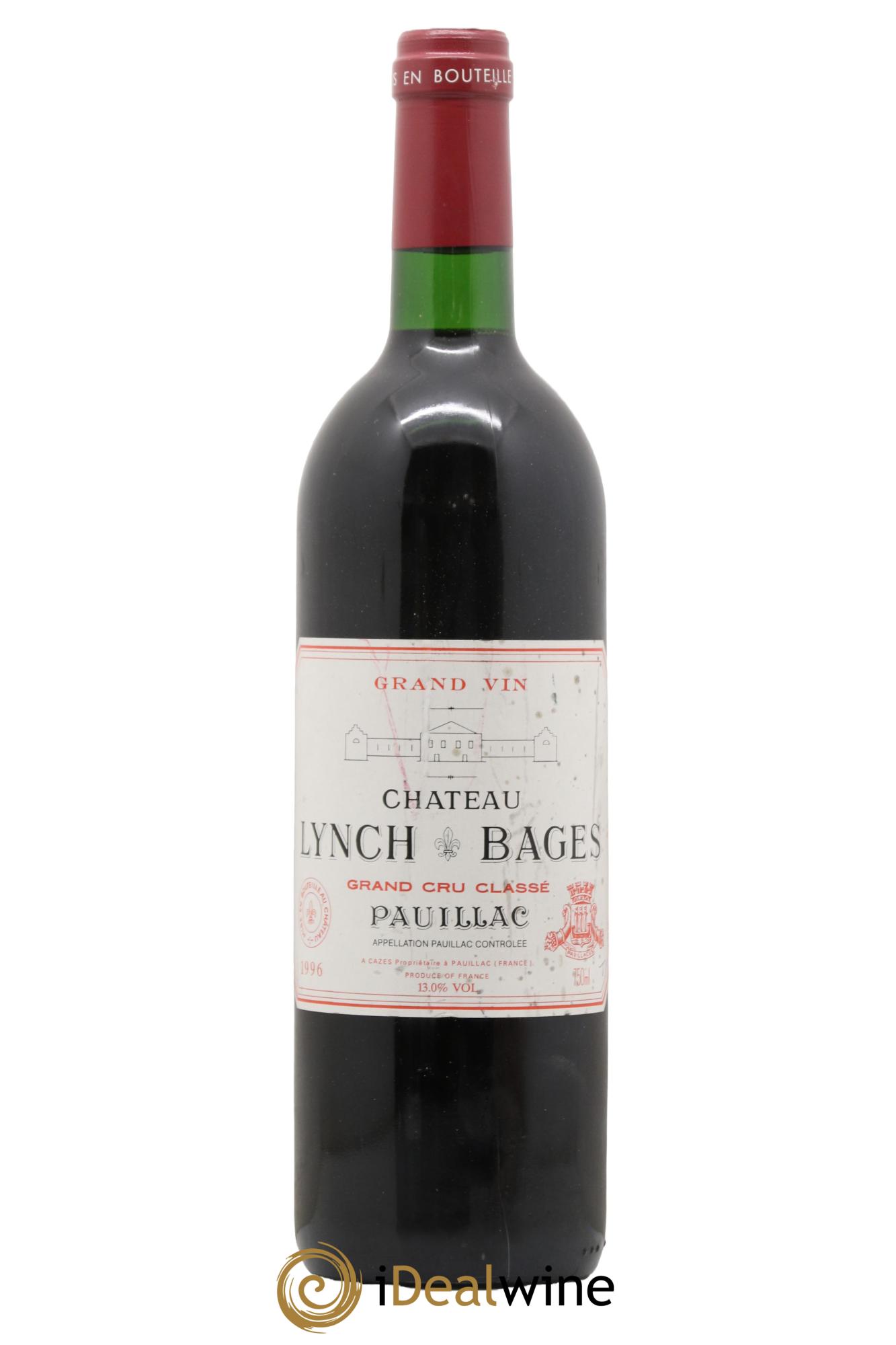 Château Lynch Bages 5ème Grand Cru Classé 1996 - Lot de 1 bouteille - 0