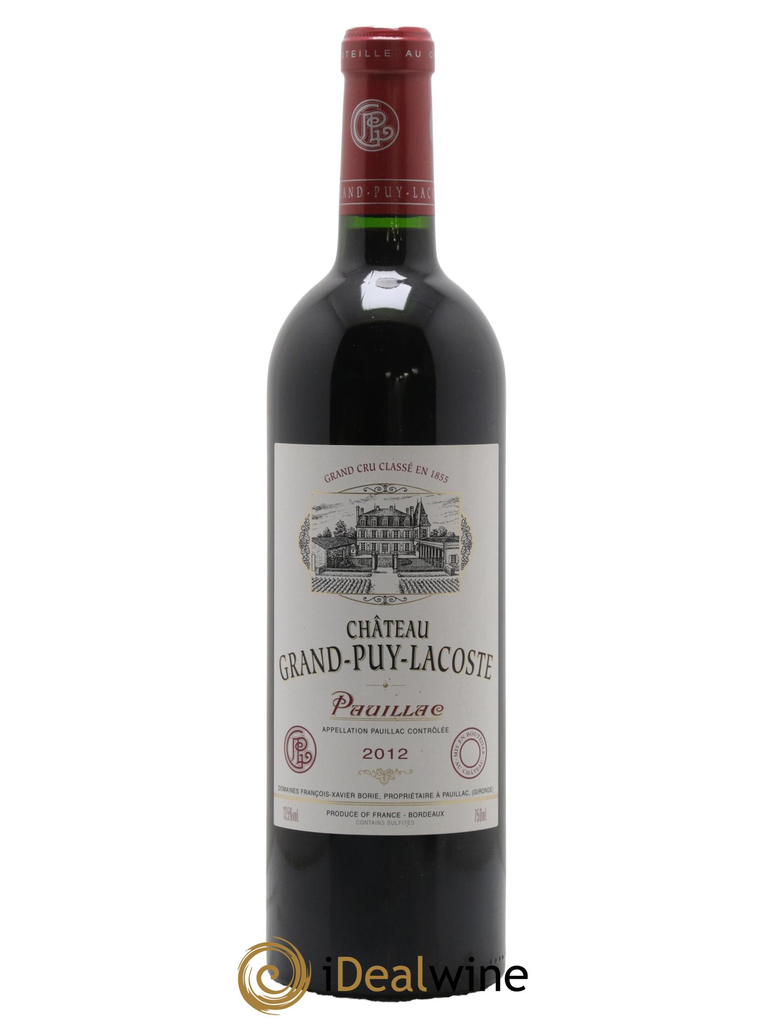 Château Grand Puy Lacoste 5ème Grand Cru Classé 2012 - Lot de 1 bouteille - 0