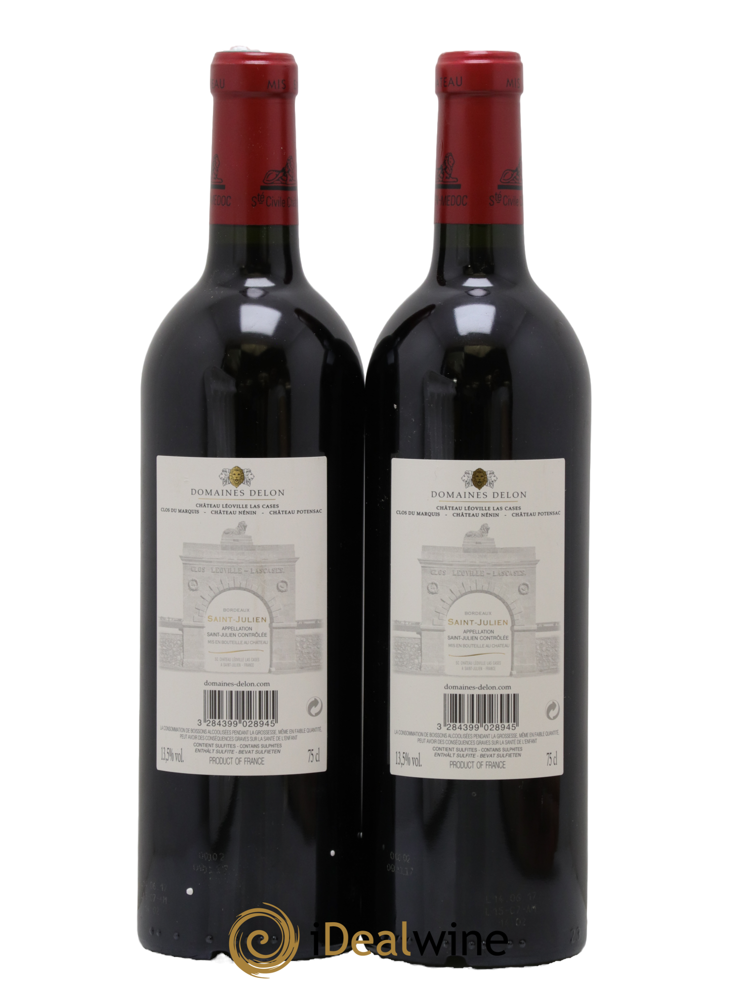 Château Léoville Las Cases 2ème Grand Cru Classé 2015 - Lot of 2 bottles - 1