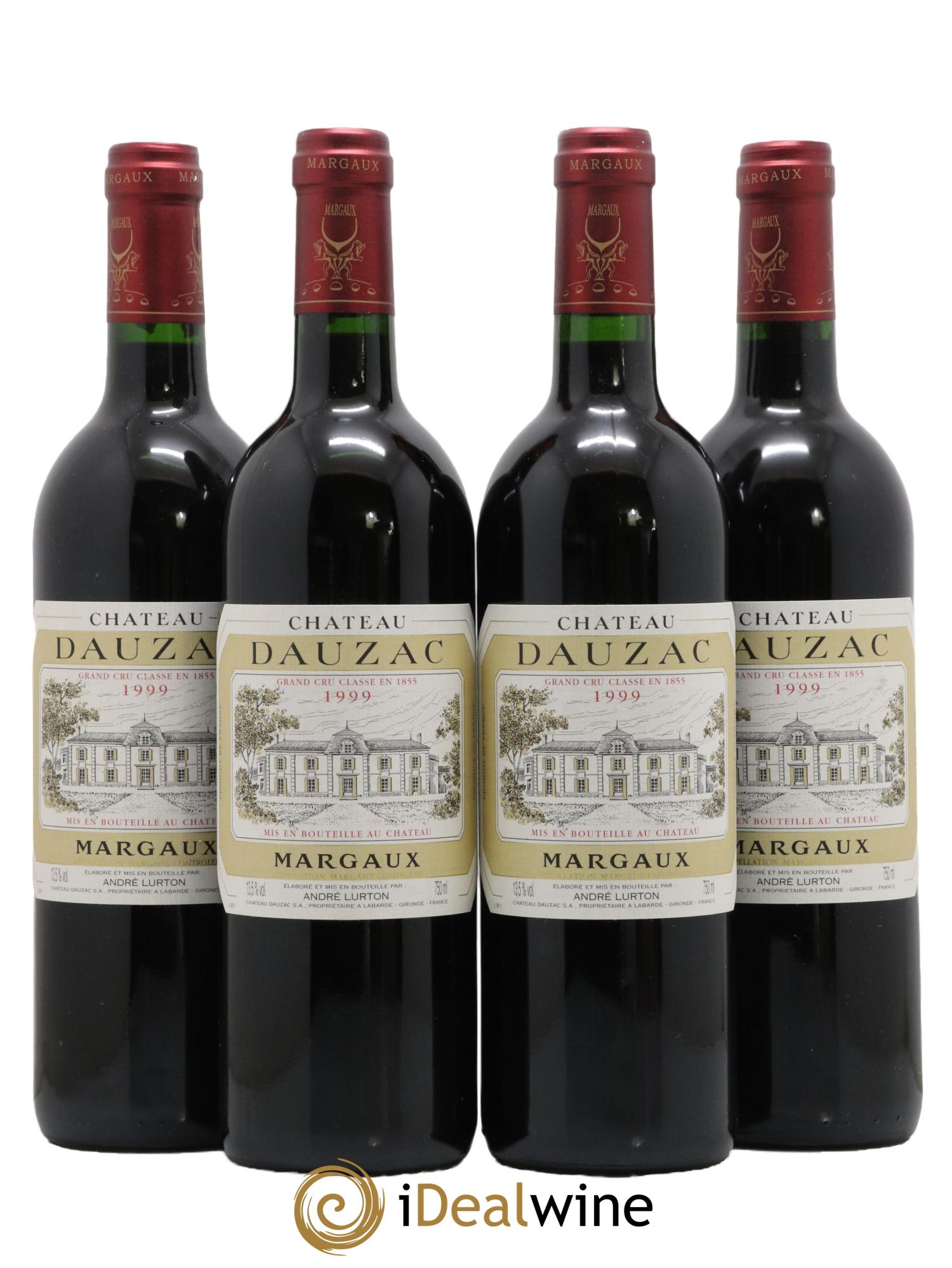 Château Dauzac 5ème Grand Cru Classé 1999 - Lot de 4 bouteilles - 0