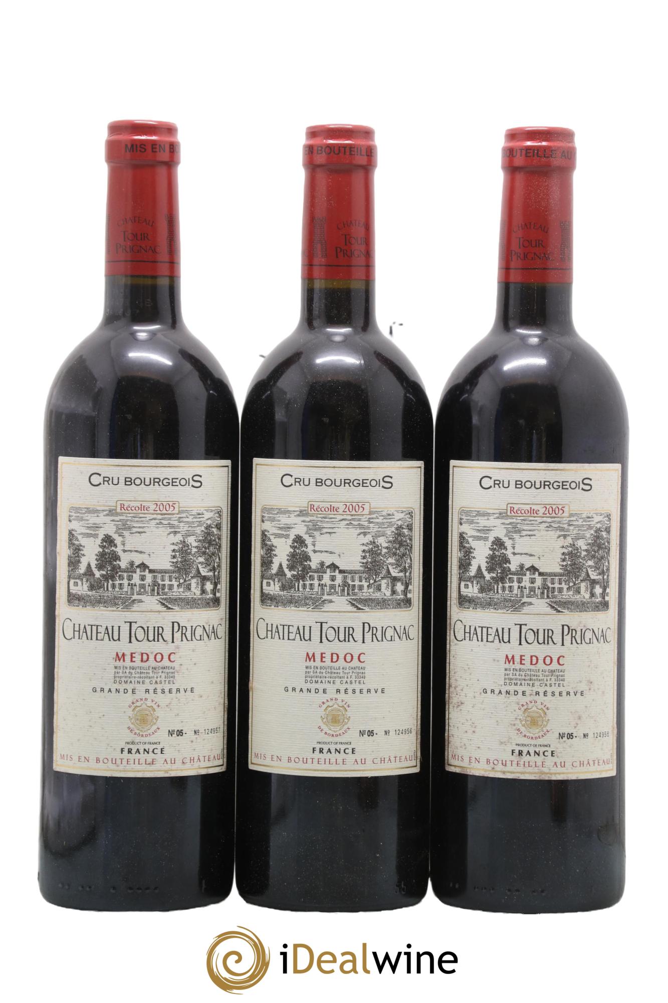 Château Tour Prignac Cru Bourgeois 2005 - Lot de 3 bouteilles - 0