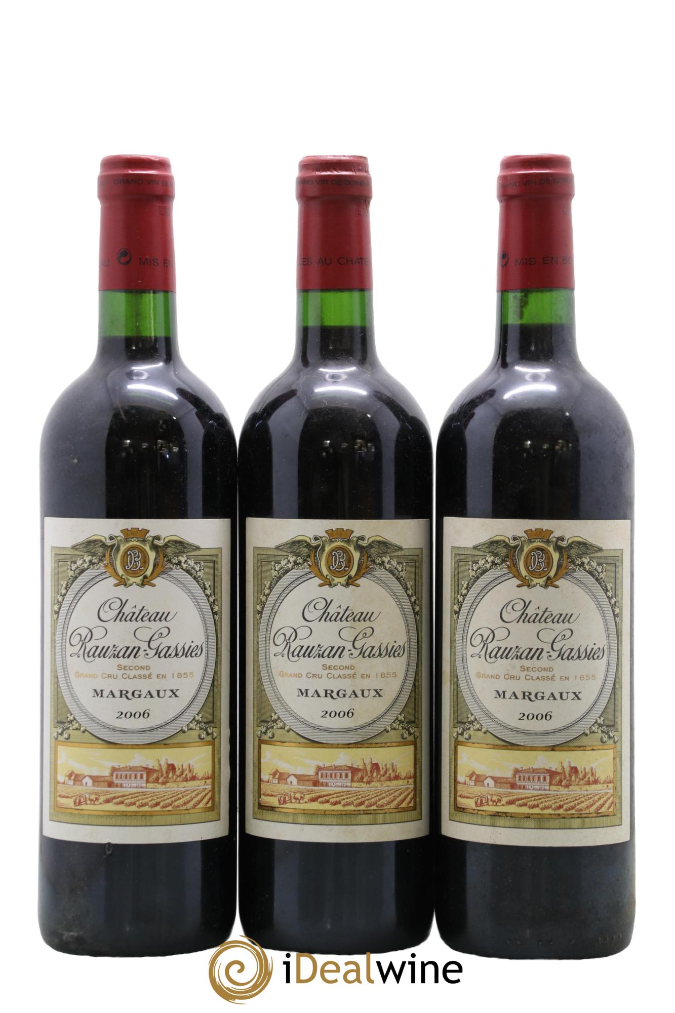 Château Rauzan-Gassies 2ème Grand Cru Classé 2006 - Lot de 3 bouteilles - 0