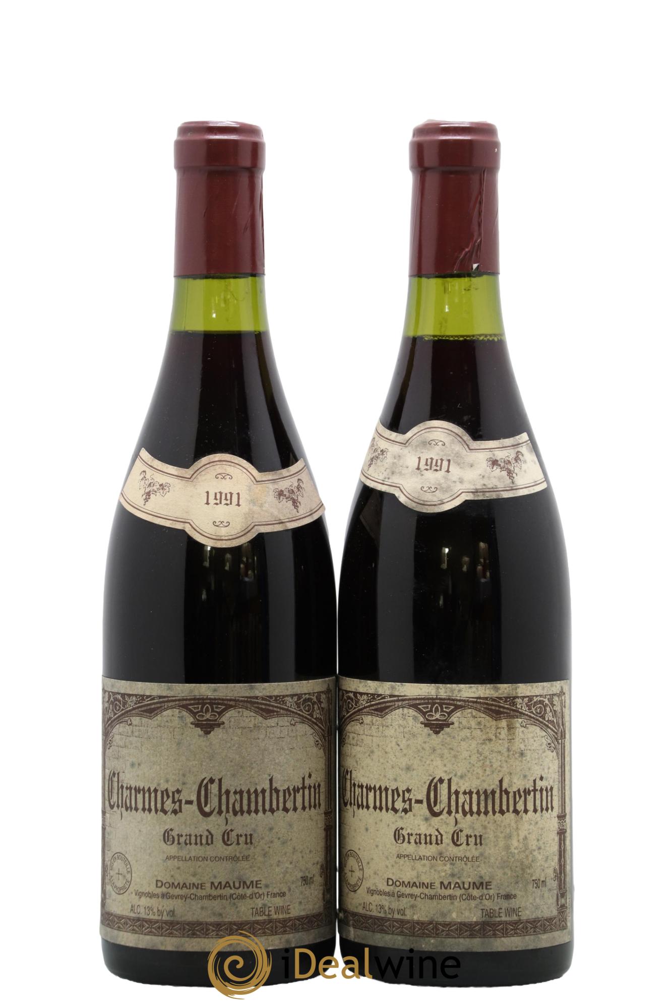 Charmes-Chambertin Grand Cru Maume (Domaine) 1991 - Lot de 2 bouteilles - 0
