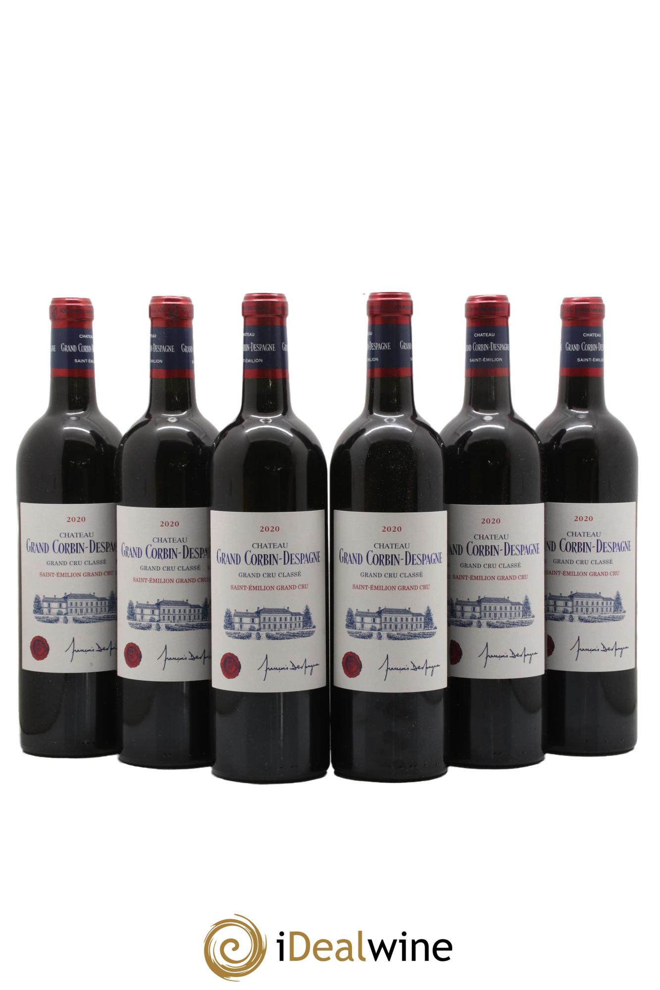 Château Grand Corbin Despagne Grand Cru Classé 2020 - Lot of 6 bottles - 0